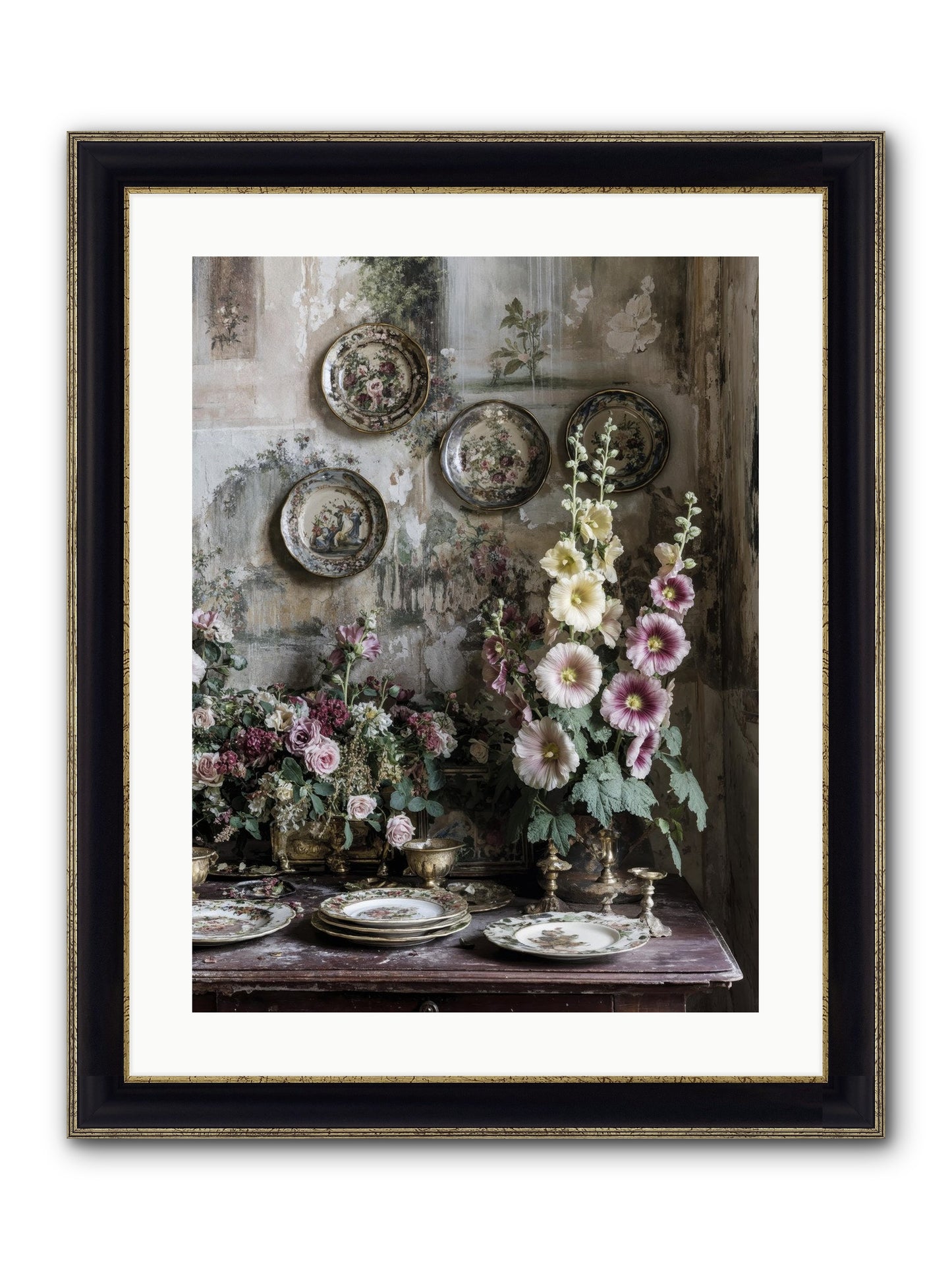 Lucille Framed Print - Black & Gold 18x24