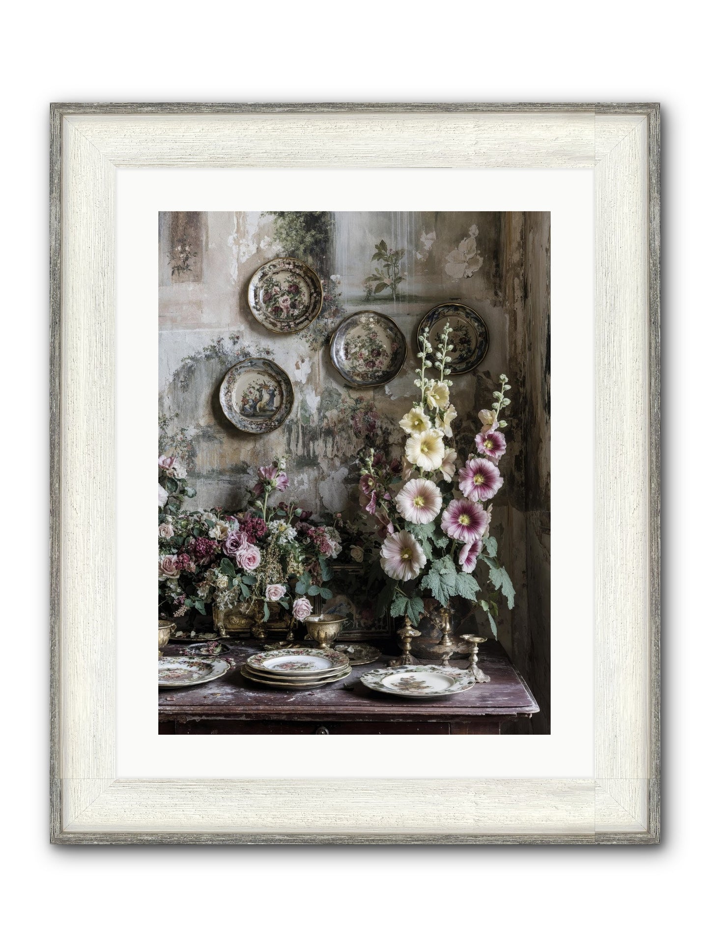 Lucille Framed Print - Driftwood White 18x24