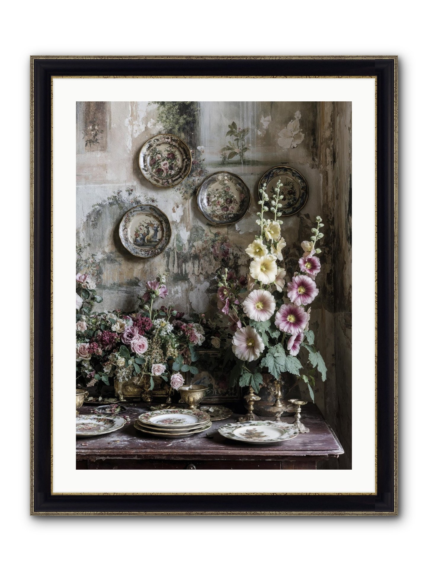 Lucille Framed Print - Black & Gold 24x32