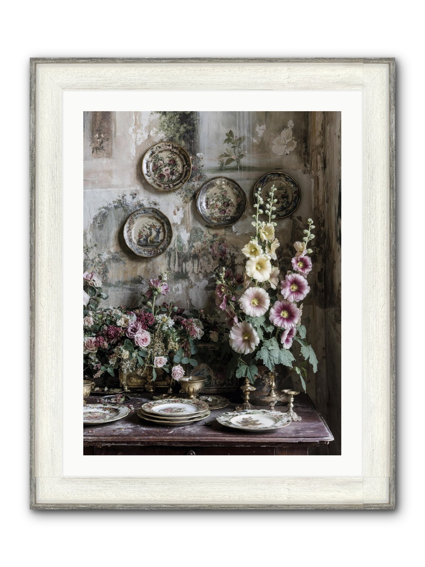 Lucille Framed Print - Driftwood White 24x32
