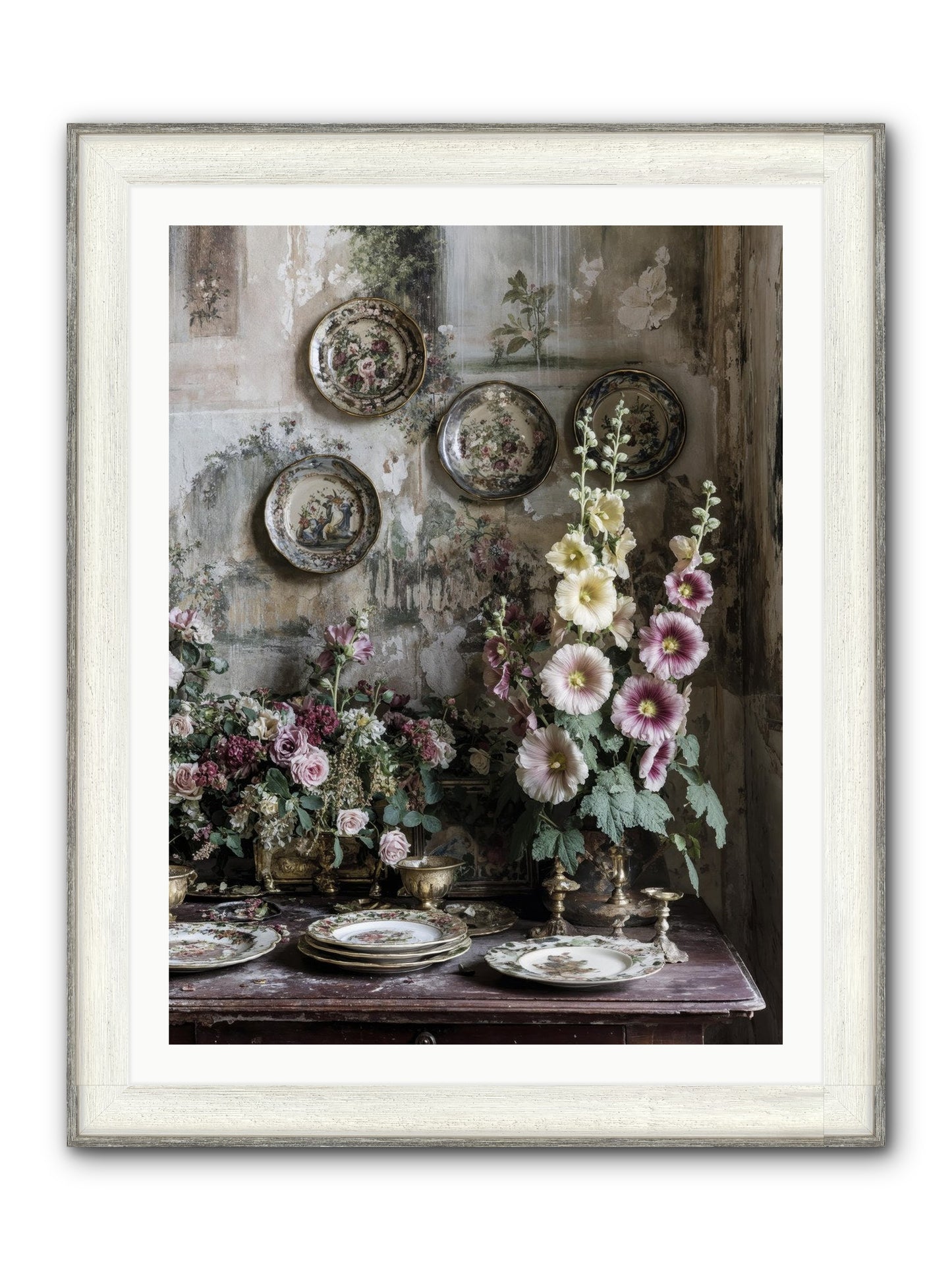 Lucille Framed Print - Driftwood White 30x40