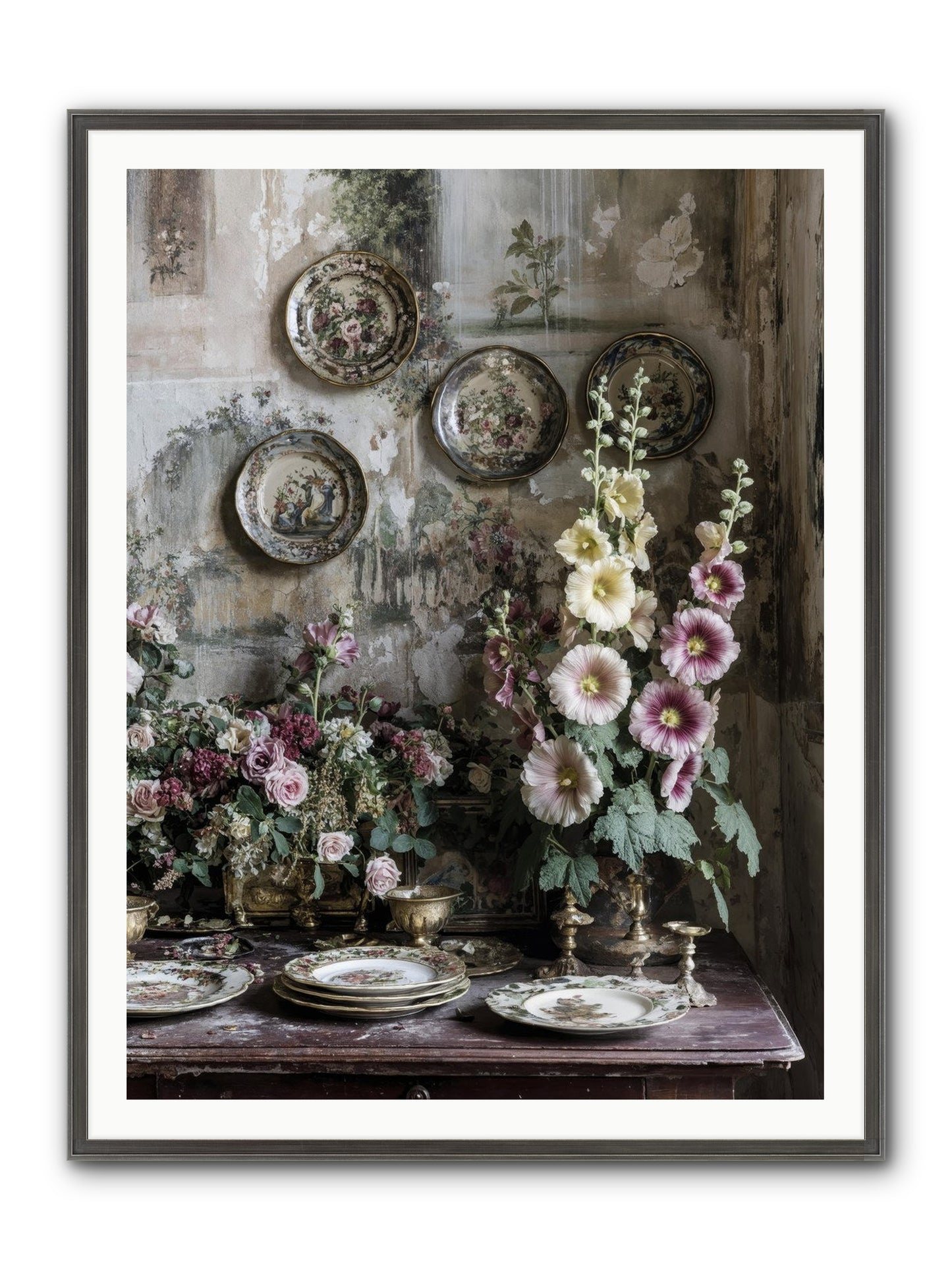 Lucille Framed Print - Slimwoods Black/Silver 36x48