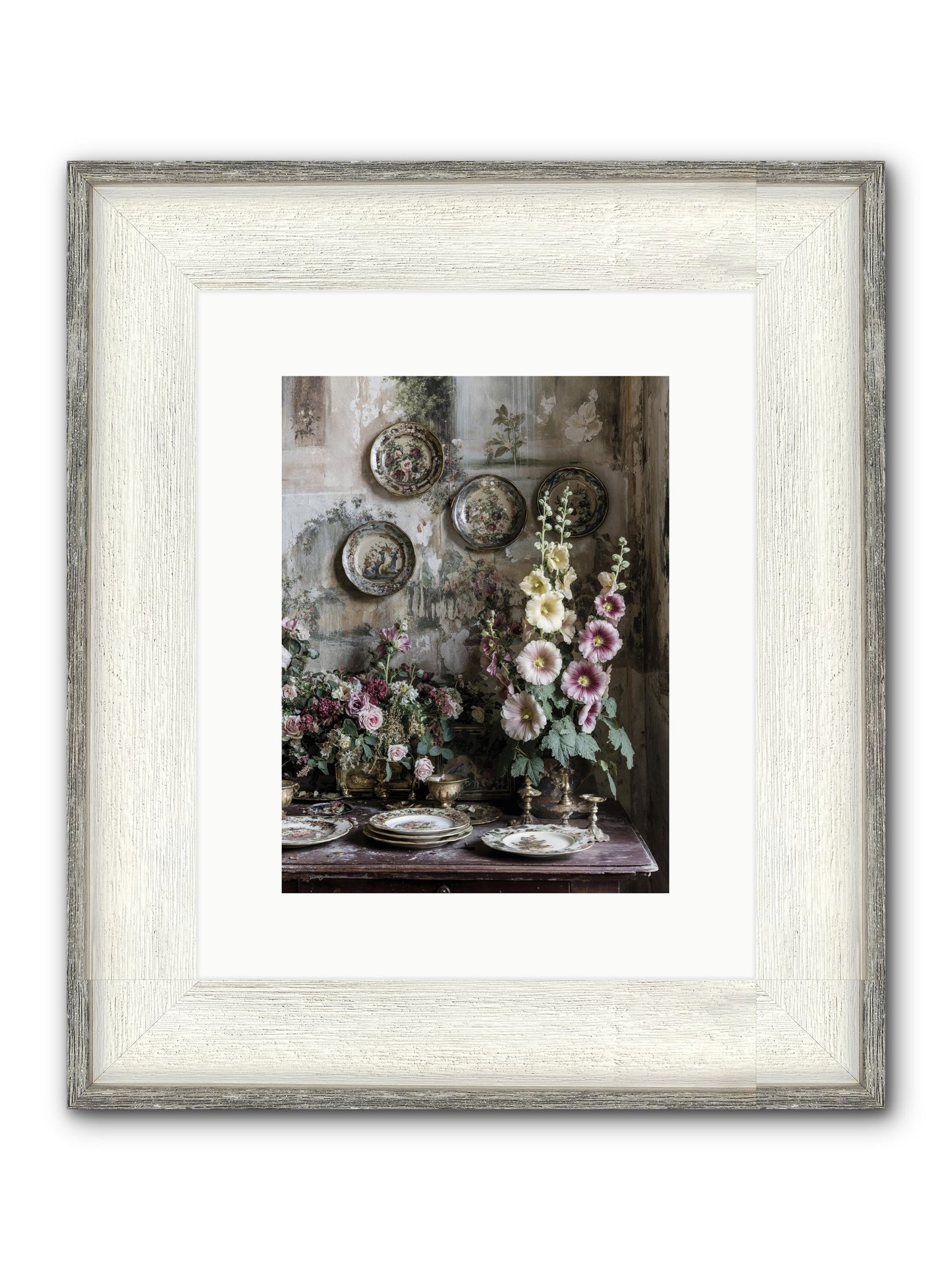 Lucille Framed Print - Driftwood White 9x12