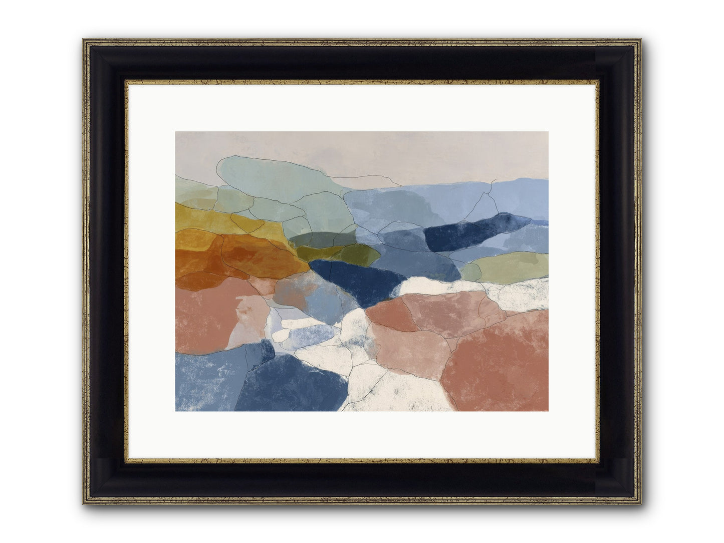 Lumenary Framed Print - Black & Gold 16x12