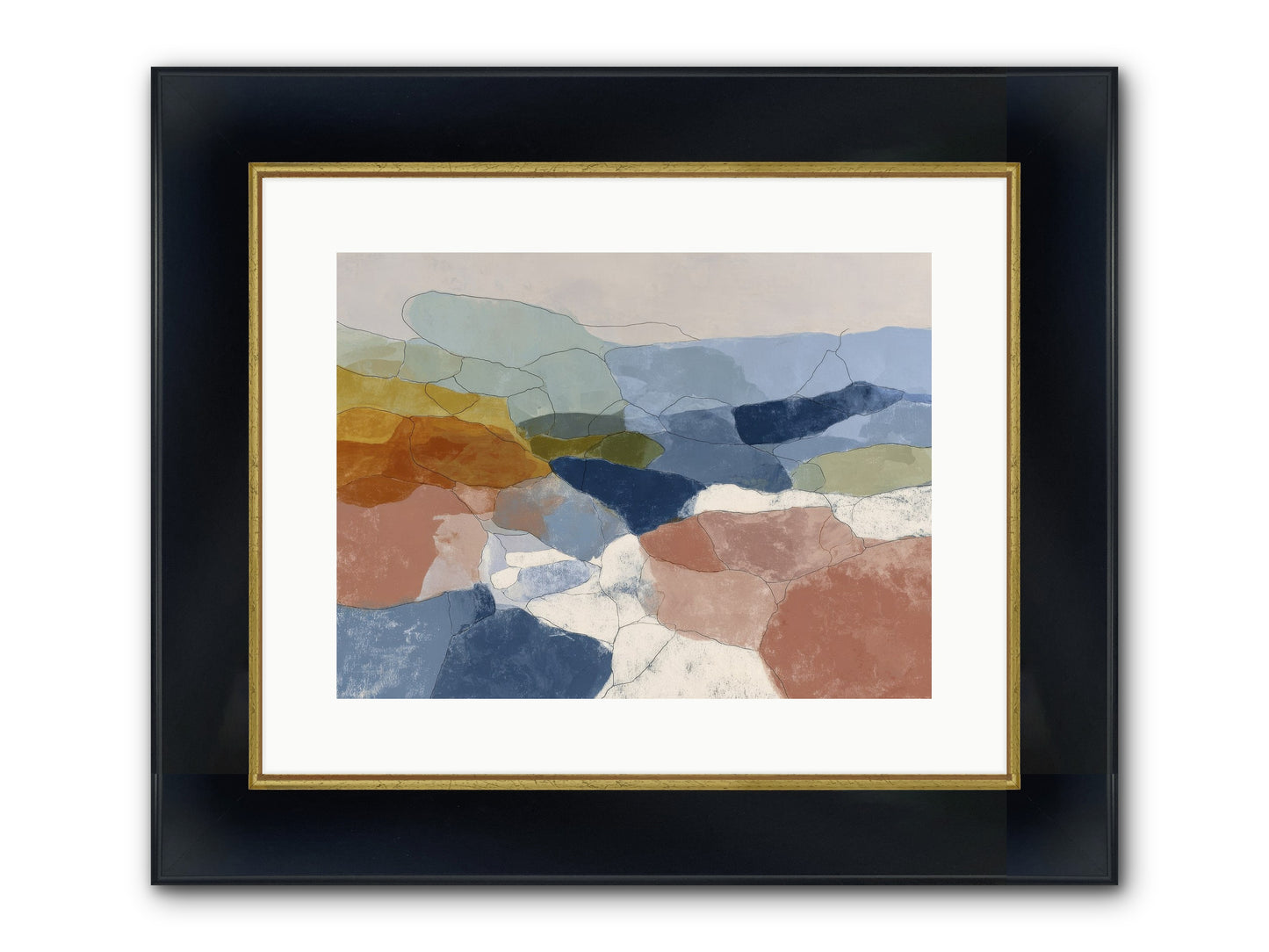 Lumenary Framed Print - Wide Black w/Gold 16x12