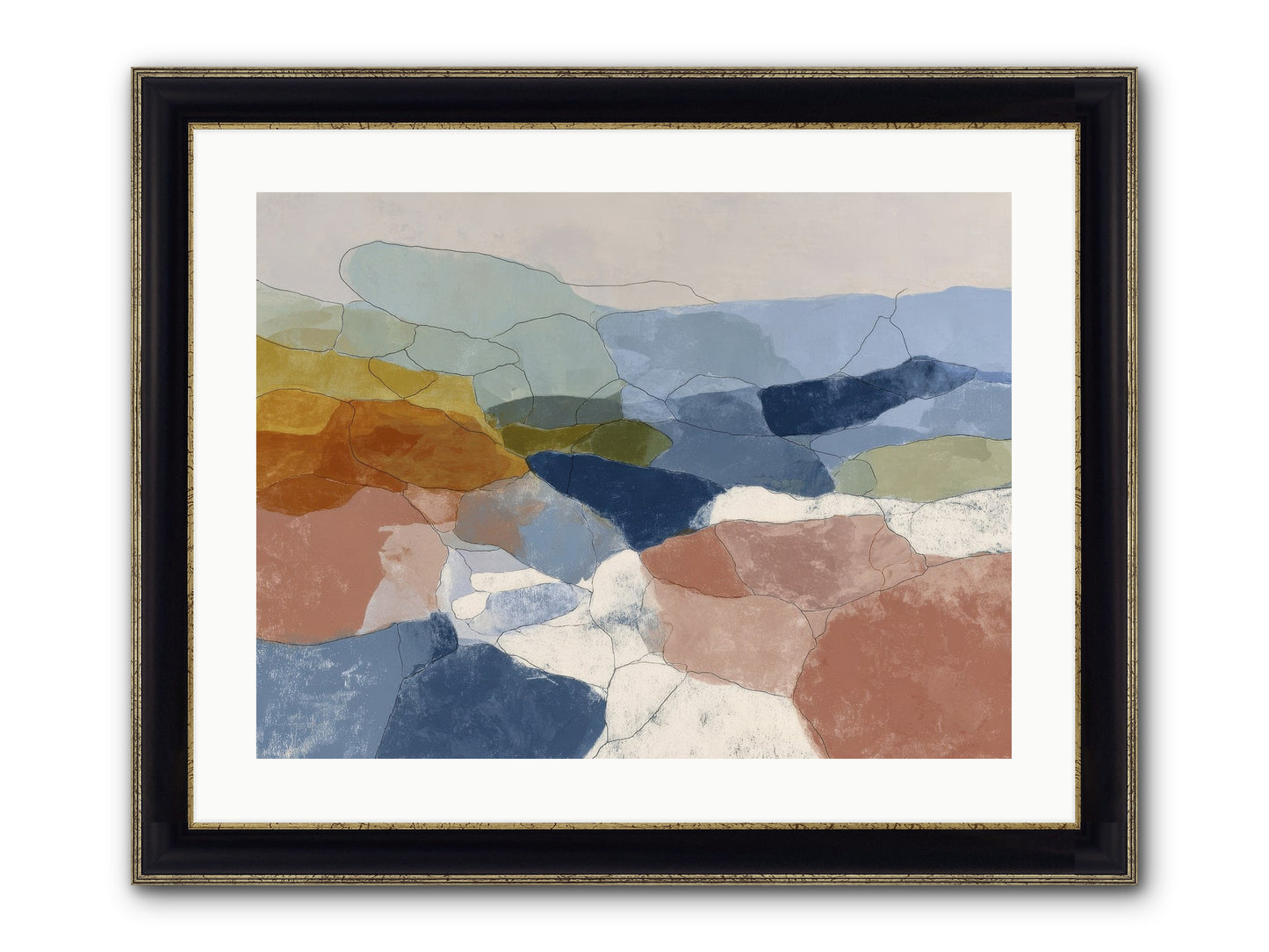 Lumenary Framed Print - Black & Gold 24x18