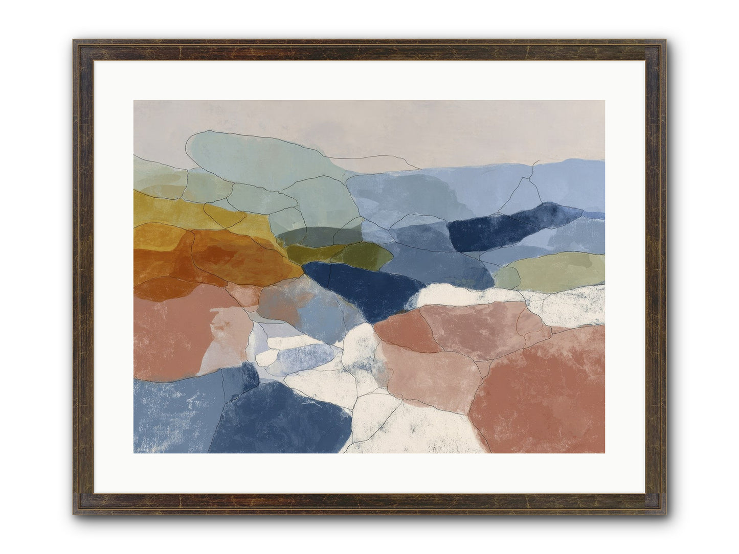 Lumenary Framed Print - Slimwoods Black/Gold 24x18