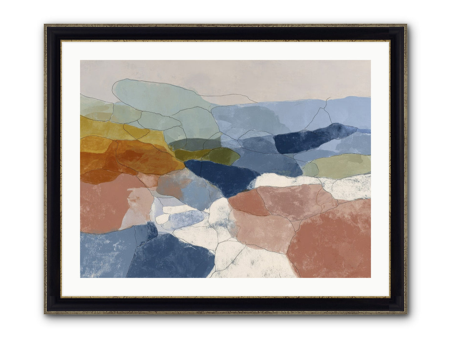 Lumenary Framed Print - Black & Gold 32x24