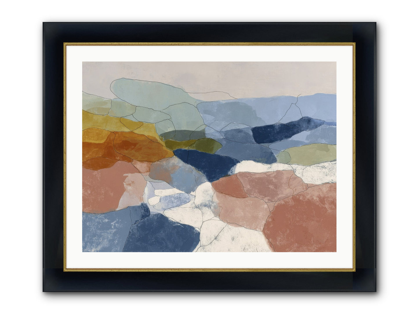 Lumenary Framed Print - Wide Black w/Gold 32x24