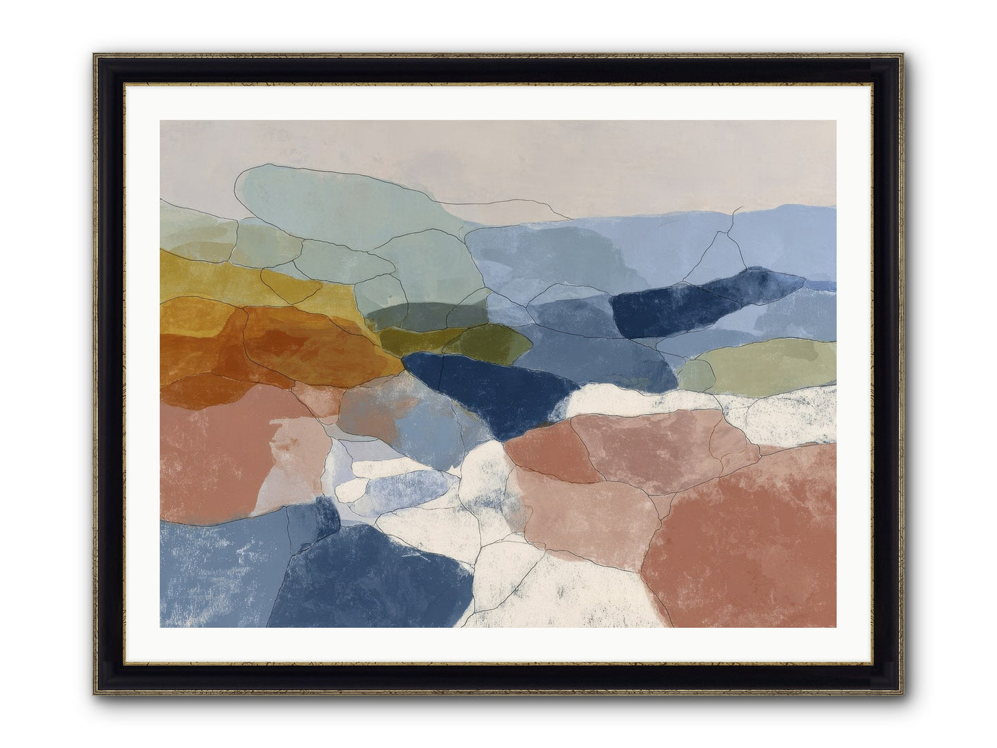 Lumenary Framed Print - Black & Gold 40x30