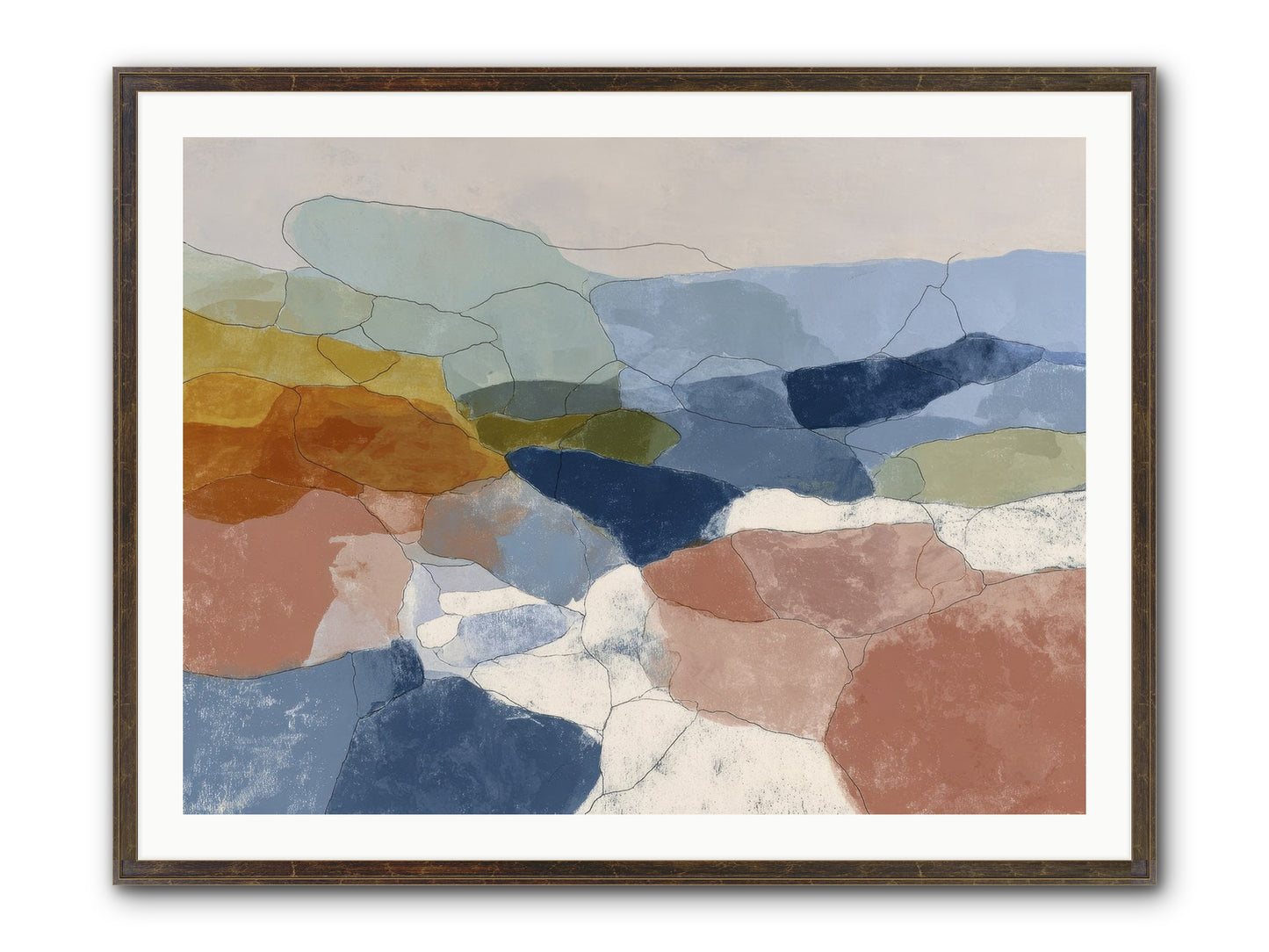 Lumenary Framed Print - Slimwoods Black/Gold 40x30