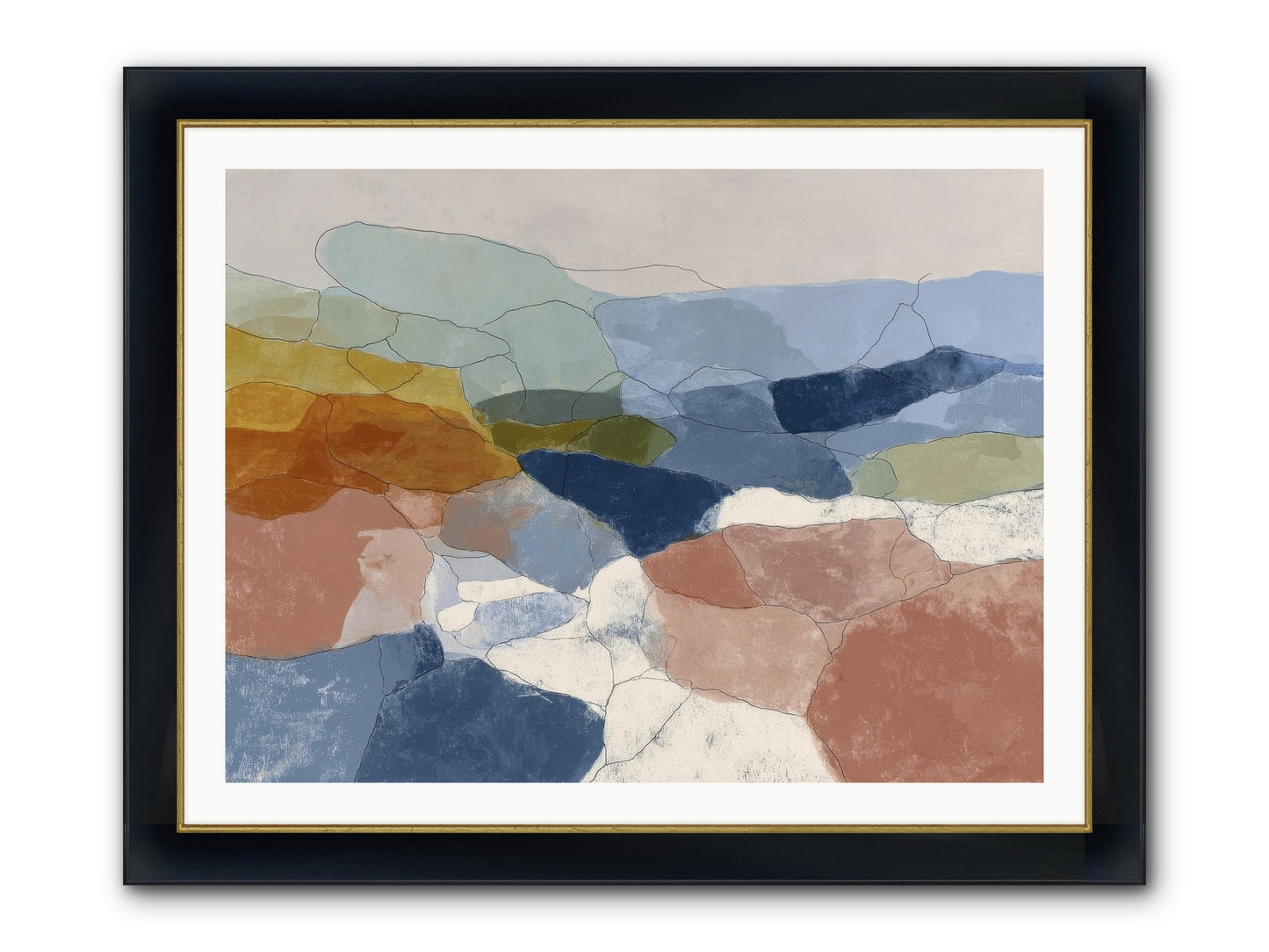 Lumenary Framed Print - Wide Black w/Gold 40x30