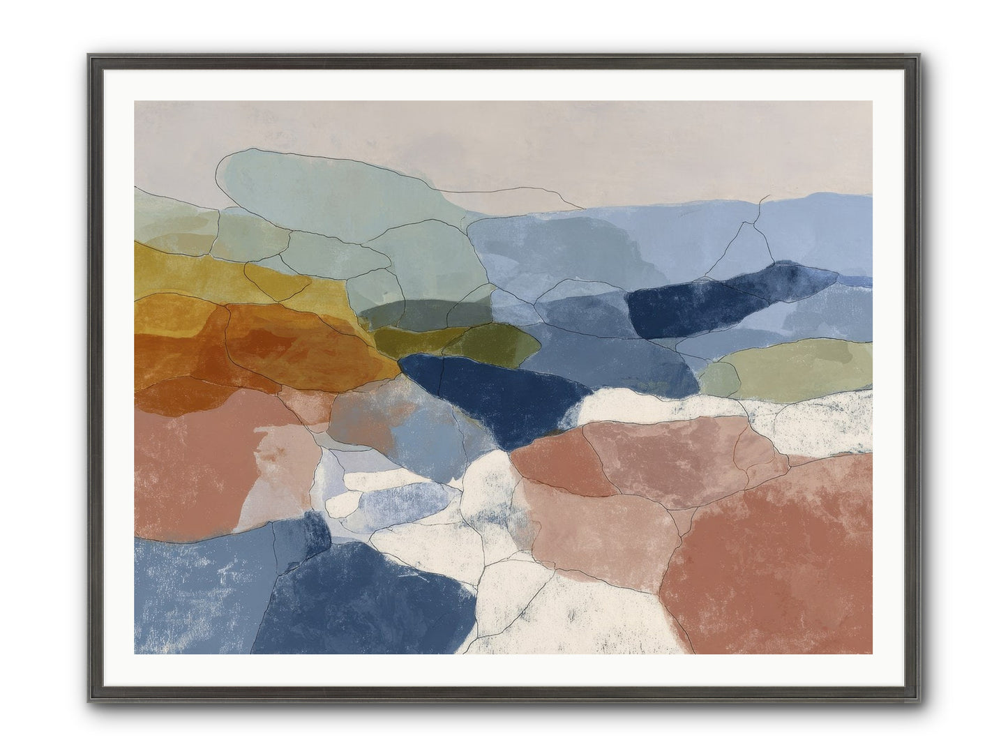 Lumenary Framed Print - Slimwoods Black/Silver 48x36