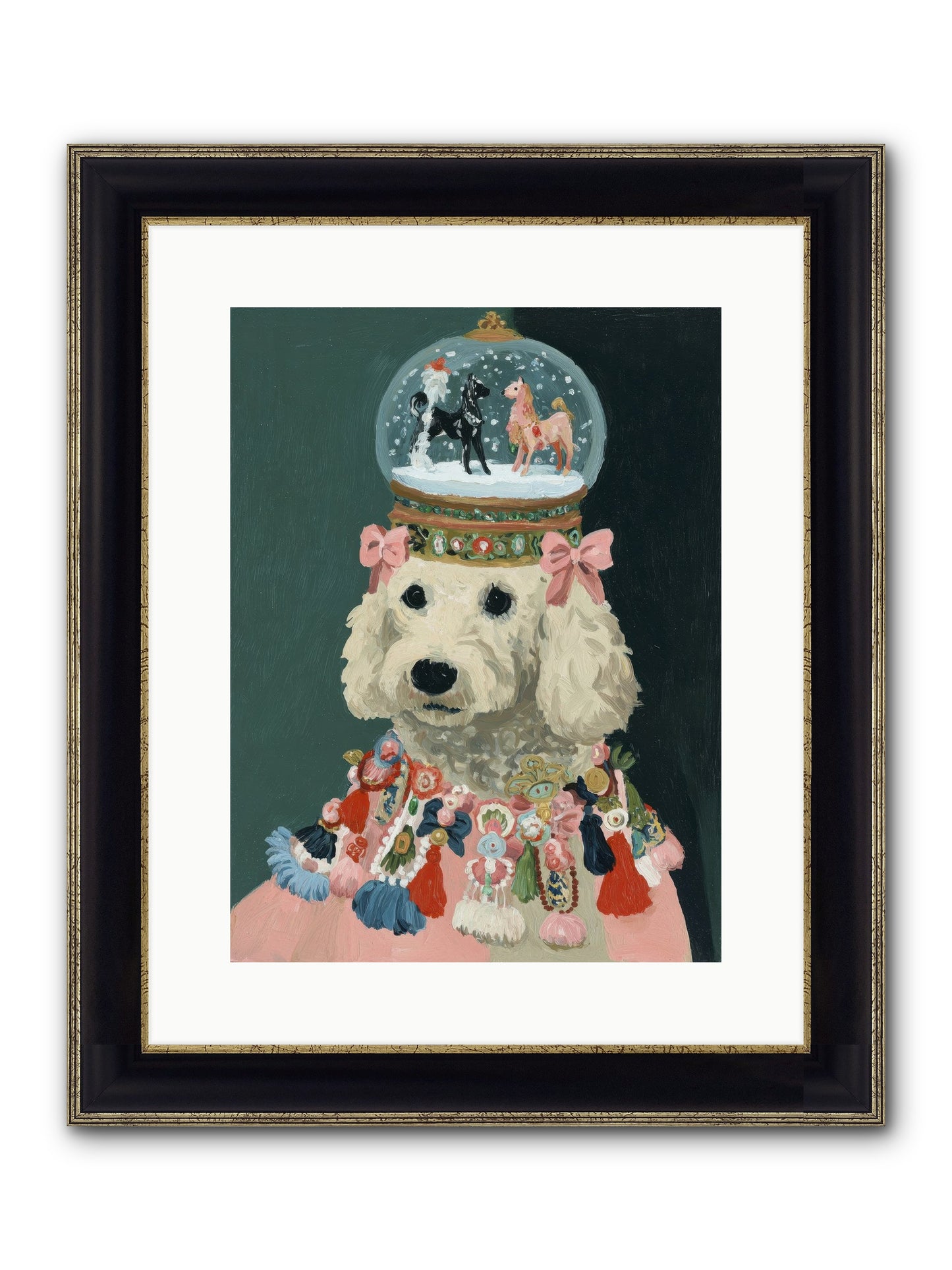 Luminescent Joy Framed Print - Black & Gold 12x16