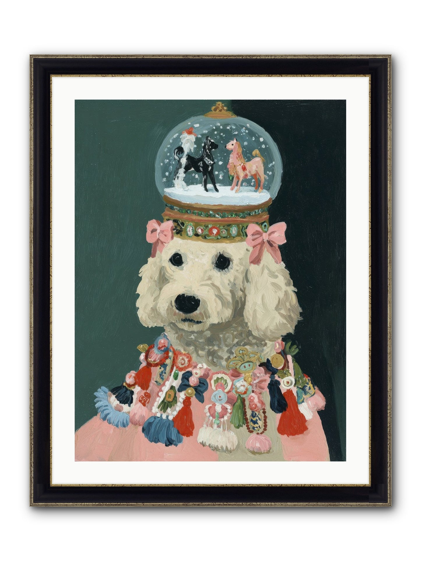 Luminescent Joy Framed Print - Black & Gold 24x32