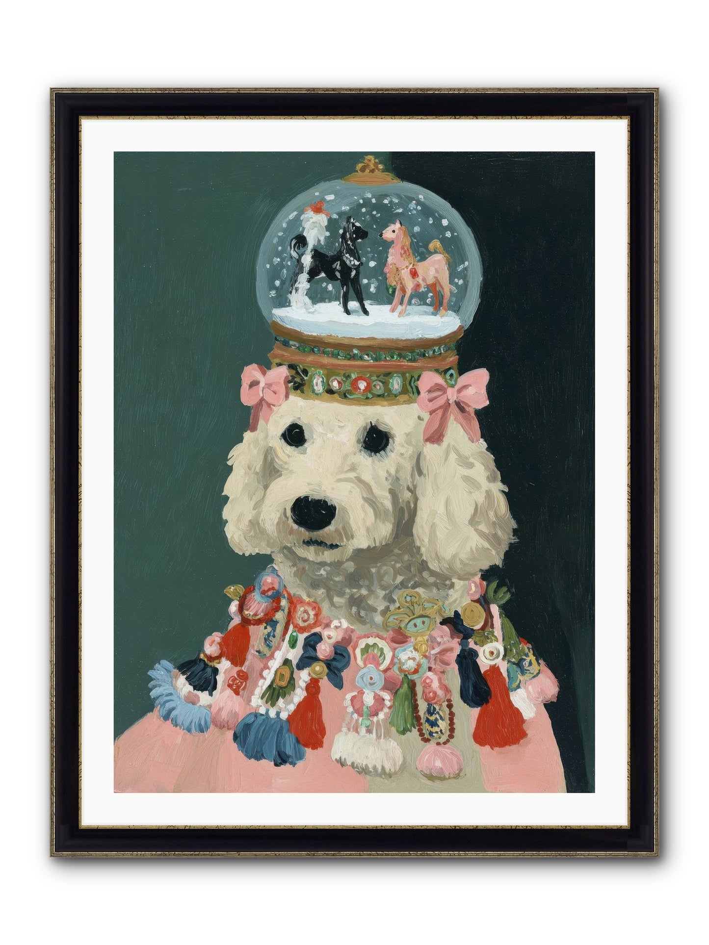 Luminescent Joy Framed Print - Black & Gold 30x40