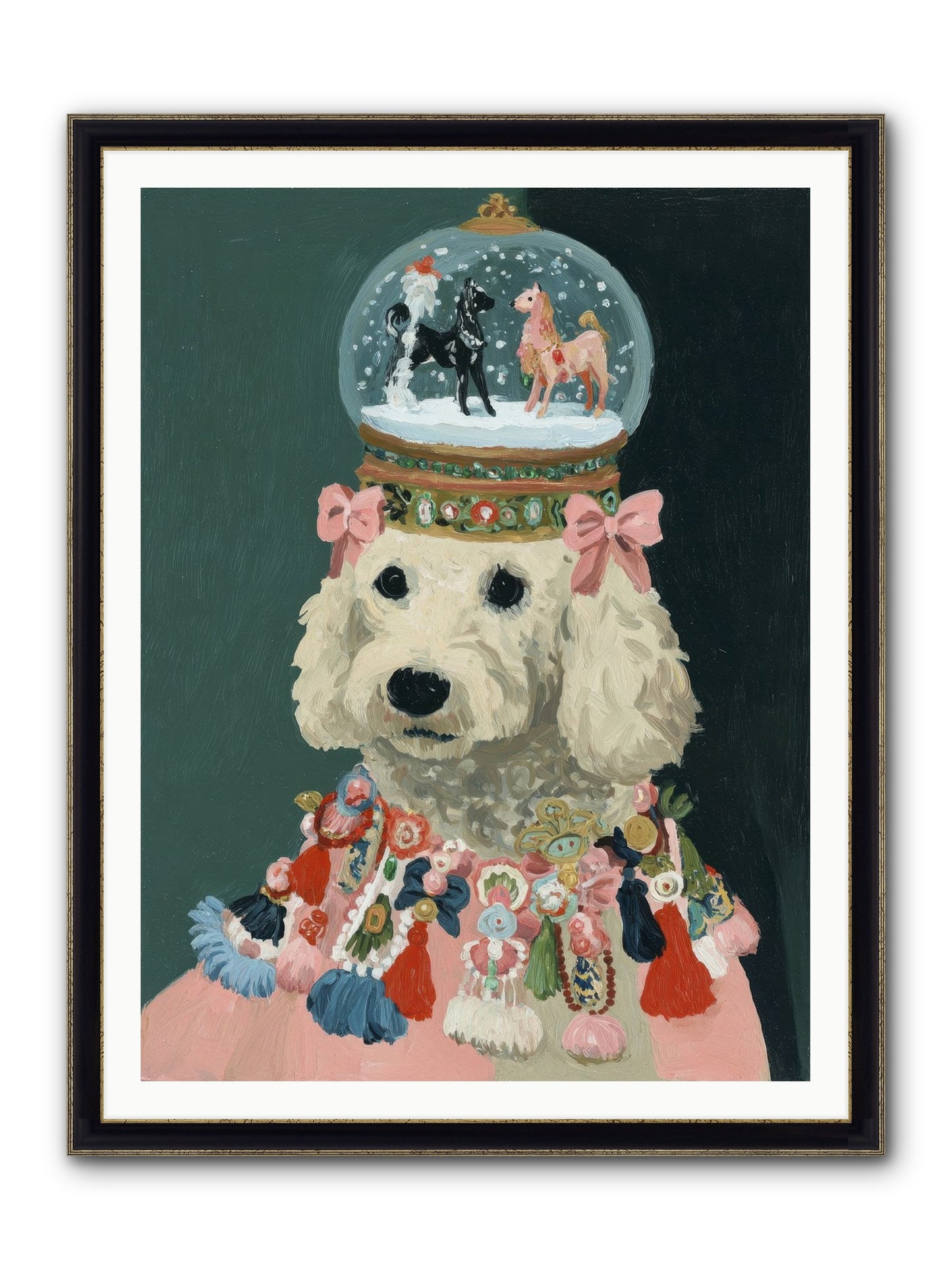 Luminescent Joy Framed Print - Black & Gold 36x48