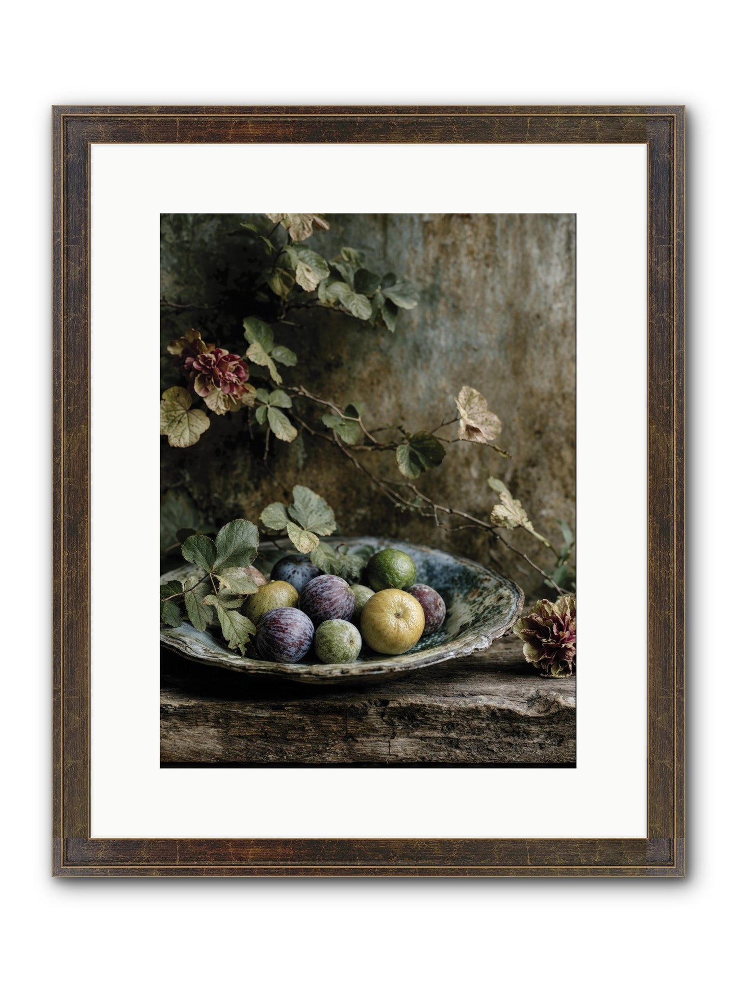 Luminous Framed Print - Slimwoods Black/Gold 12x16