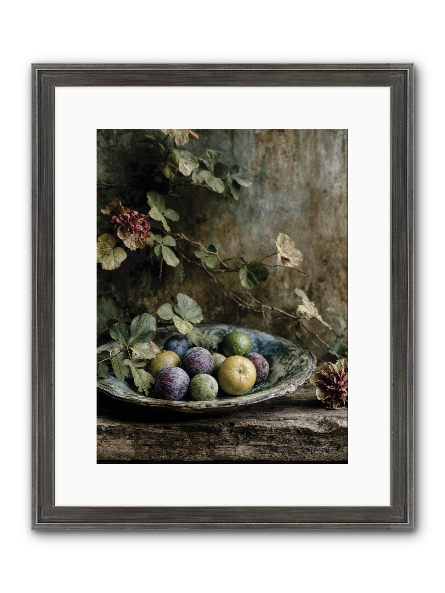 Luminous Framed Print - Slimwoods Black/Silver 12x16