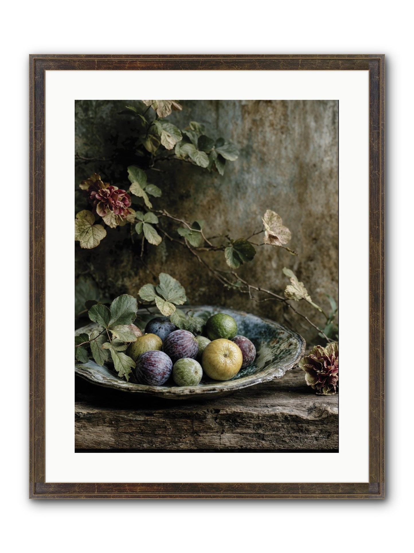 Luminous Framed Print - Slimwoods Black/Gold 18x24