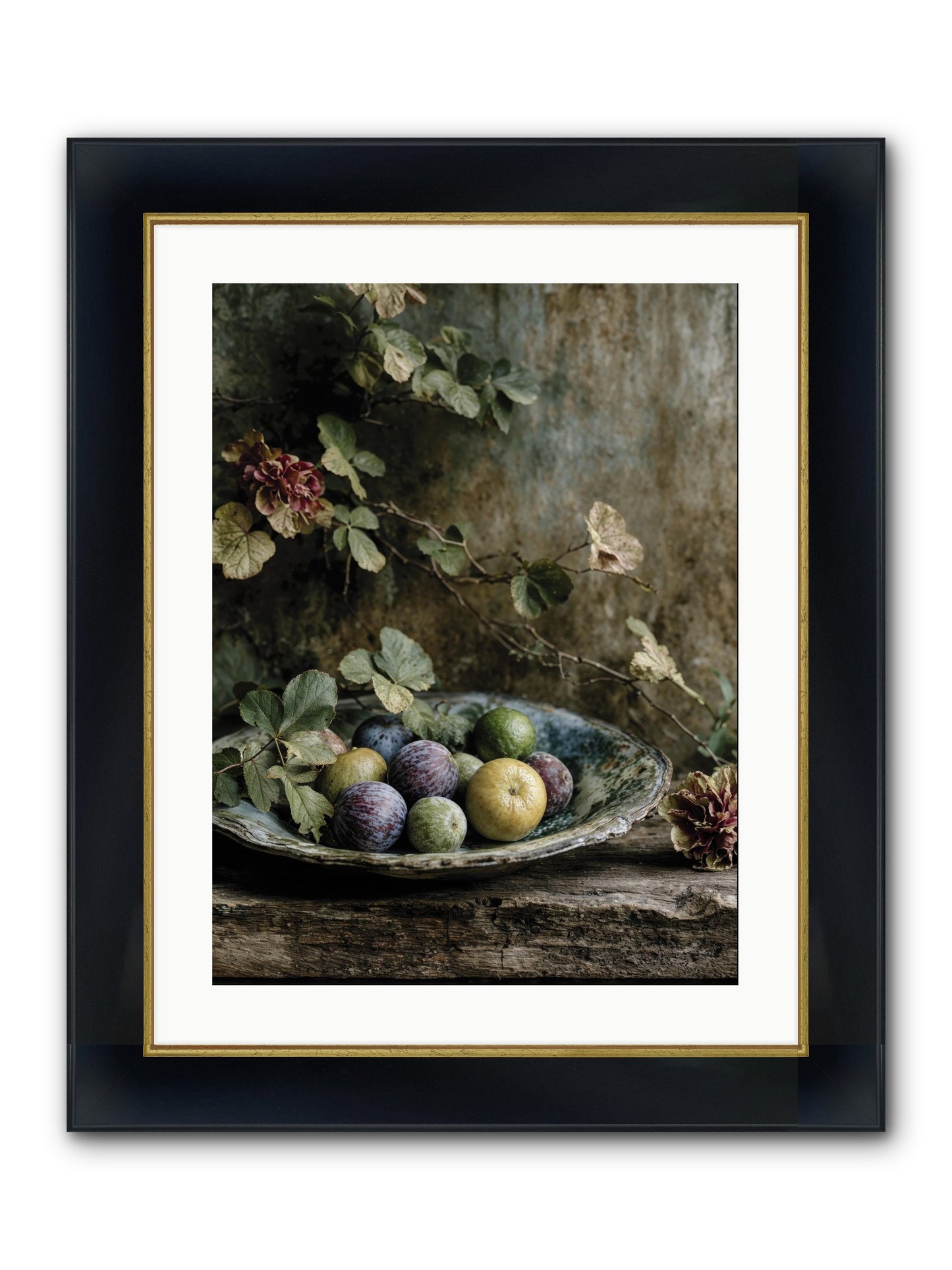 Luminous Framed Print - Wide Black w/Gold 18x24