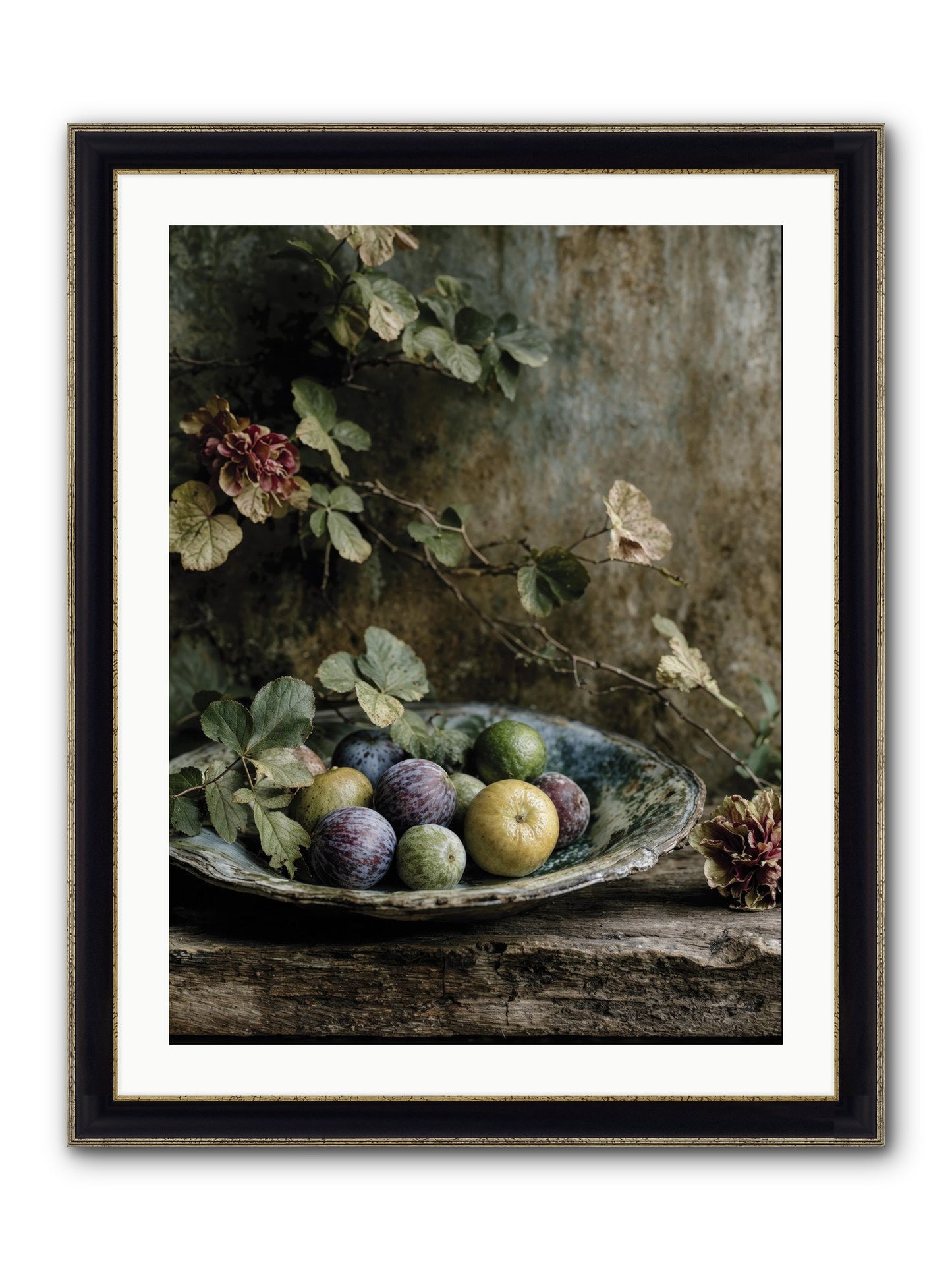 Luminous Framed Print - Black & Gold 24x32