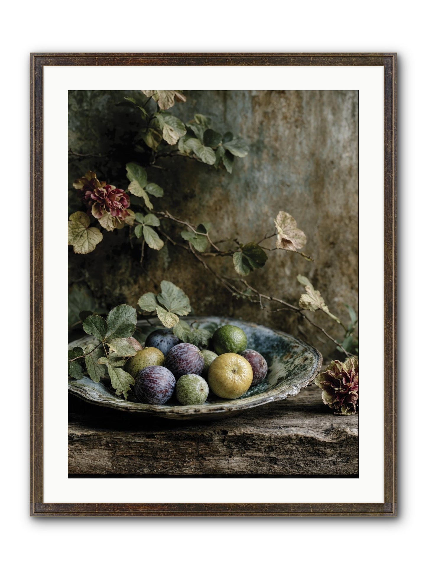 Luminous Framed Print - Slimwoods Black/Gold 24x32