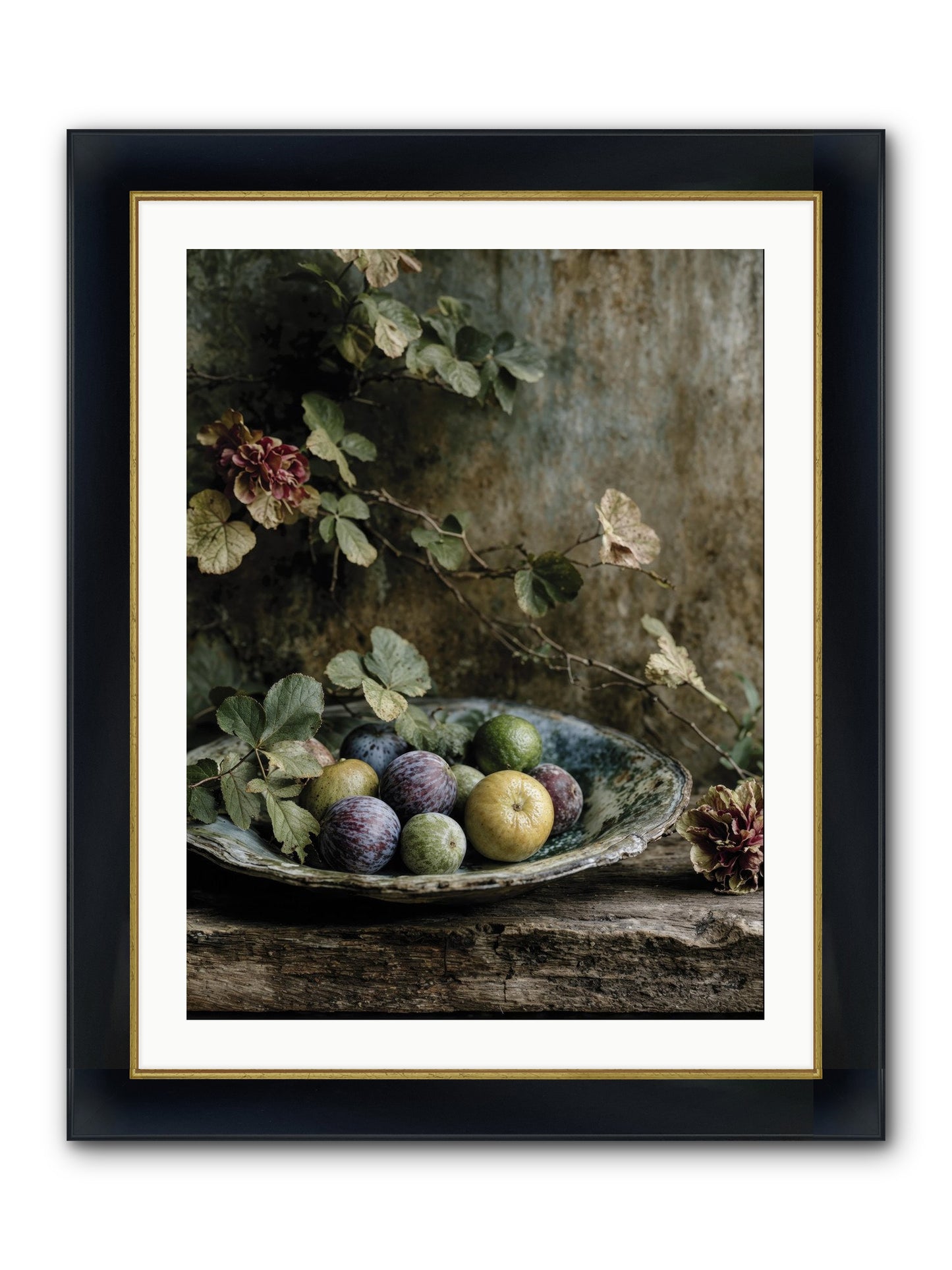 Luminous Framed Print - Wide Black w/Gold 24x32
