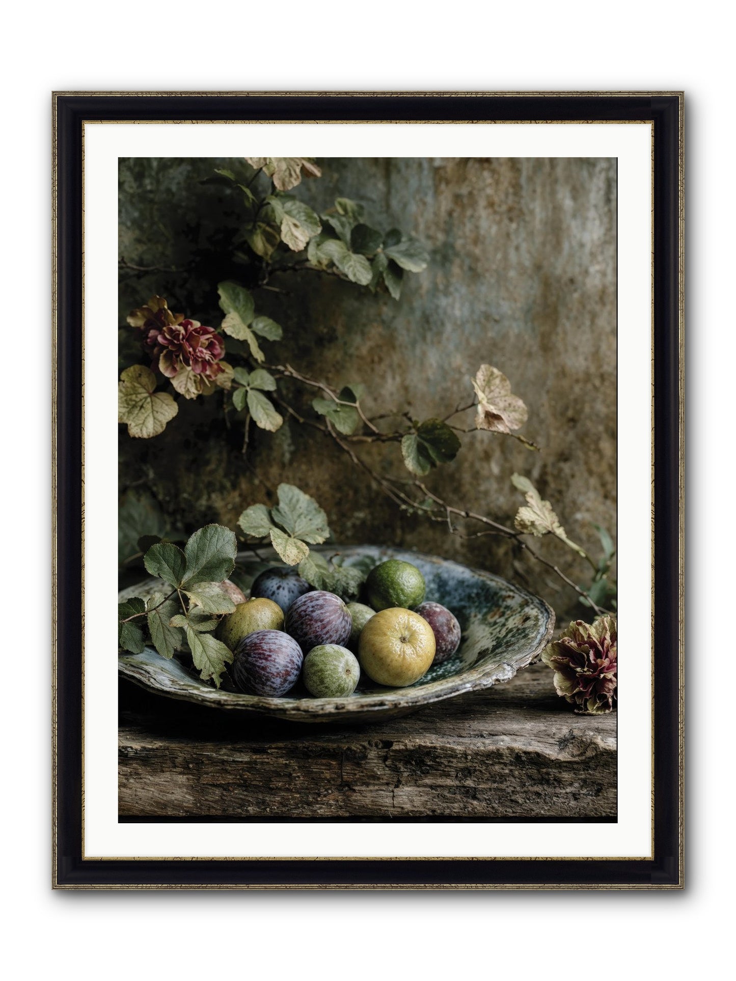 Luminous Framed Print - Black & Gold 30x40