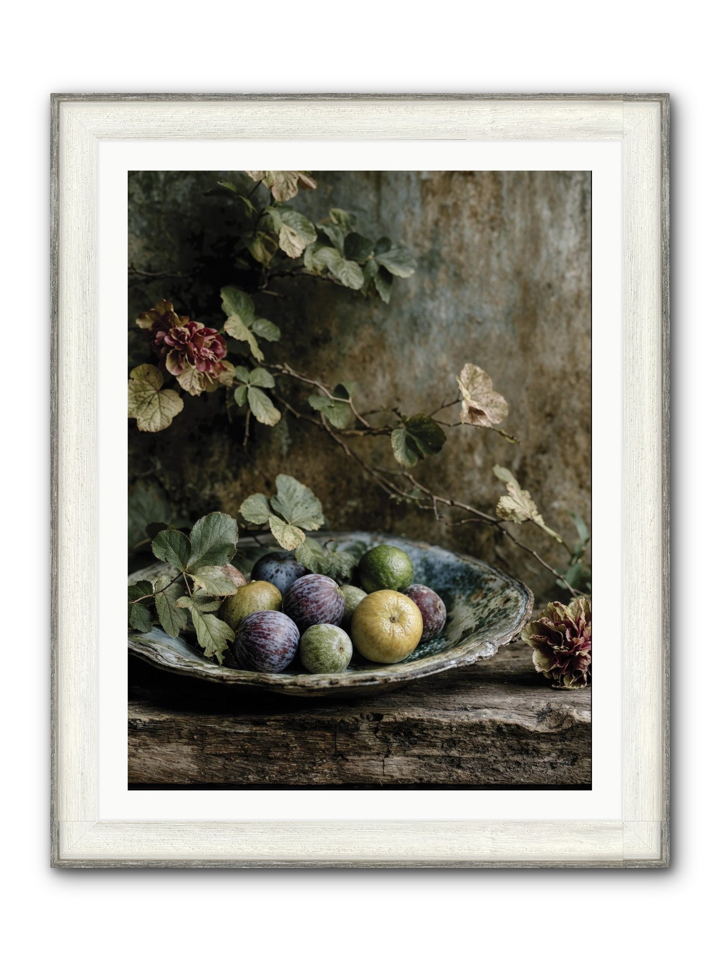 Luminous Framed Print - Driftwood White 30x40