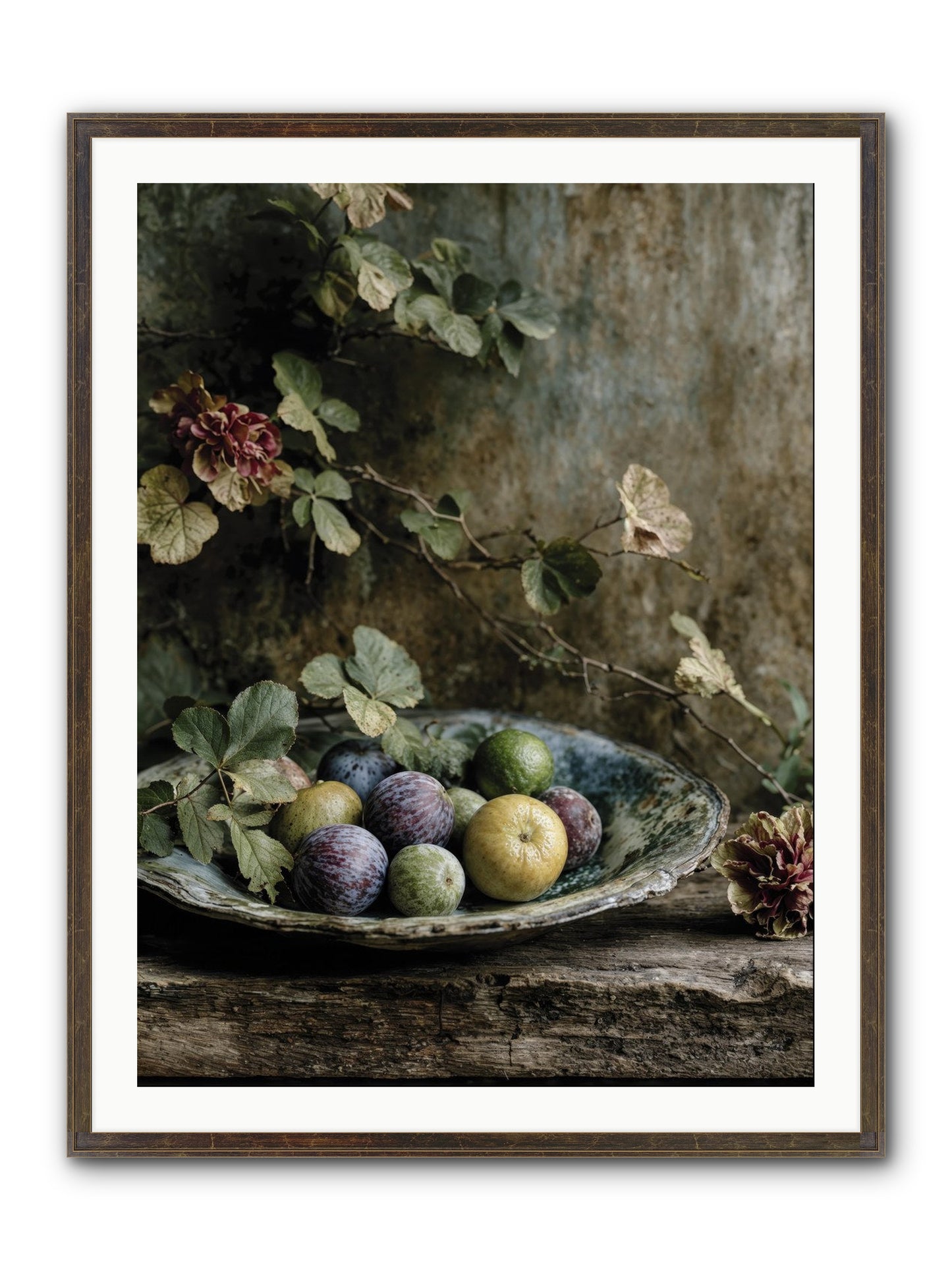Luminous Framed Print - Slimwoods Black/Gold 30x40