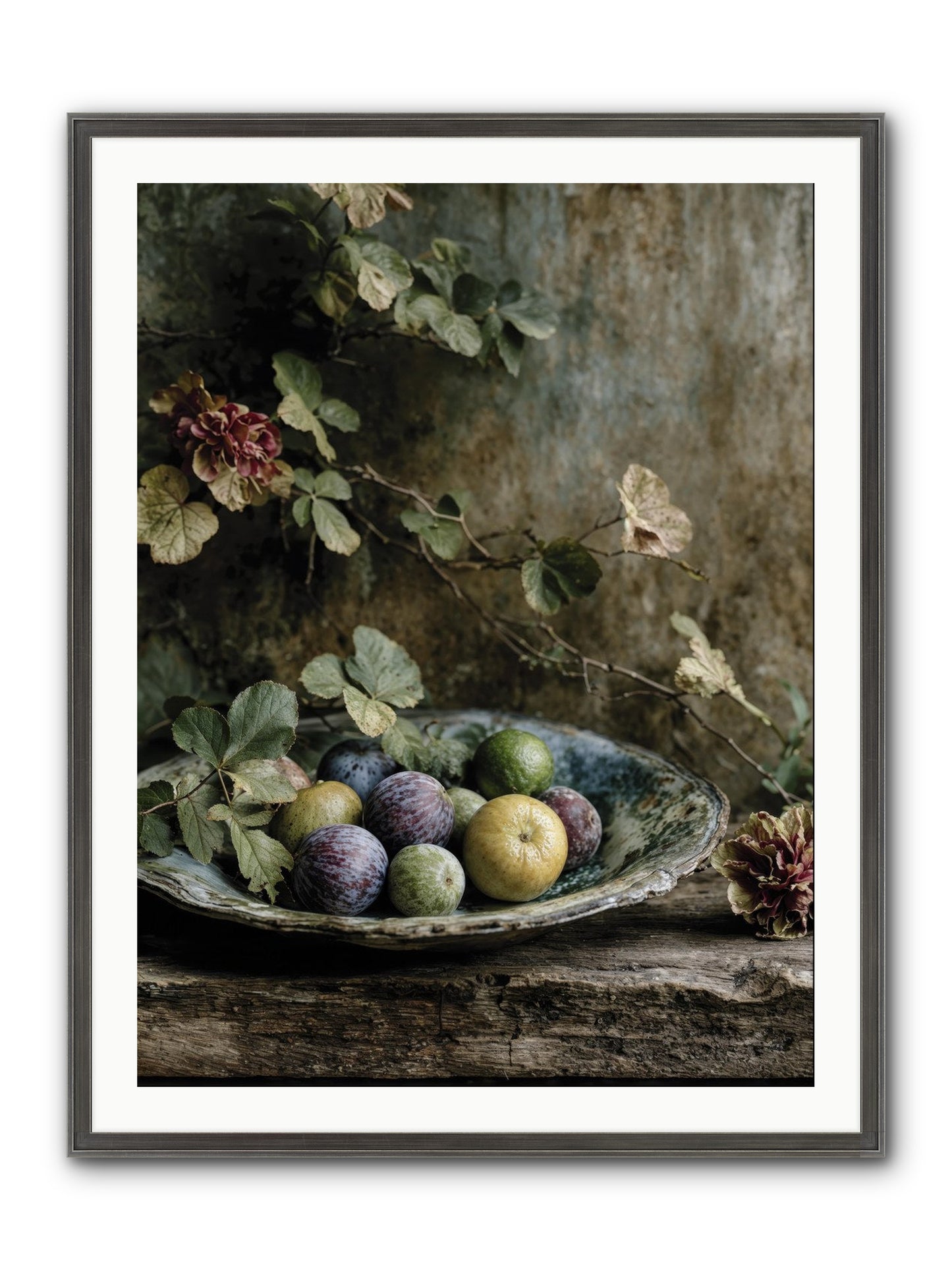 Luminous Framed Print - Slimwoods Black/Silver 30x40