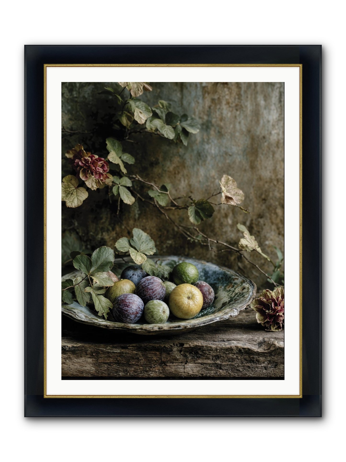 Luminous Framed Print - Wide Black w/Gold 30x40