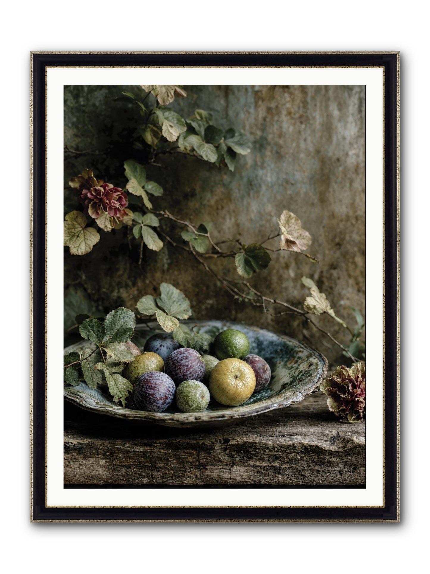 Luminous Framed Print - Black & Gold 36x48