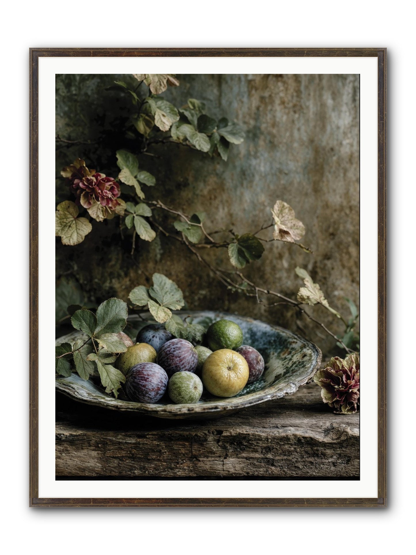 Luminous Framed Print - Slimwoods Black/Gold 36x48