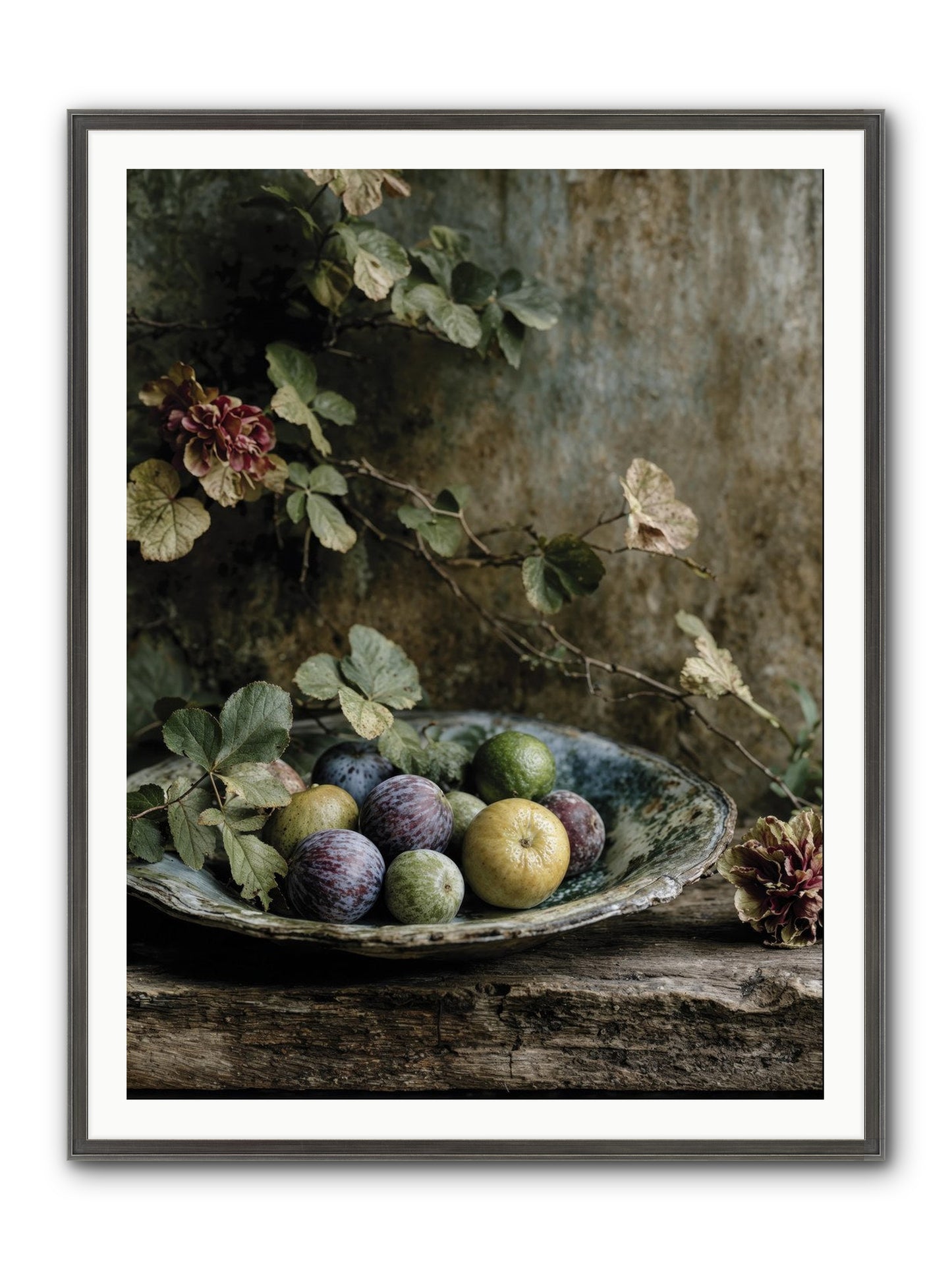 Luminous Framed Print - Slimwoods Black/Silver 36x48