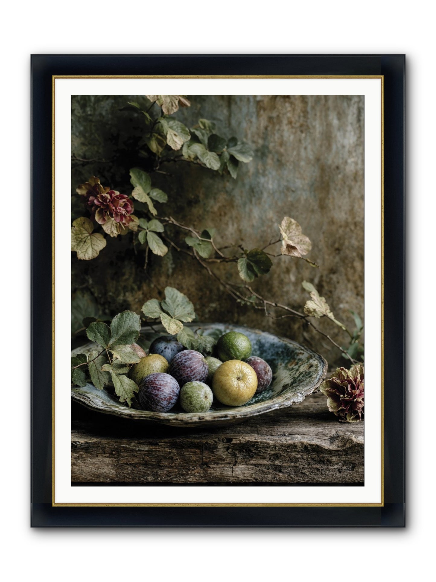 Luminous Framed Print - Wide Black w/Gold 36x48