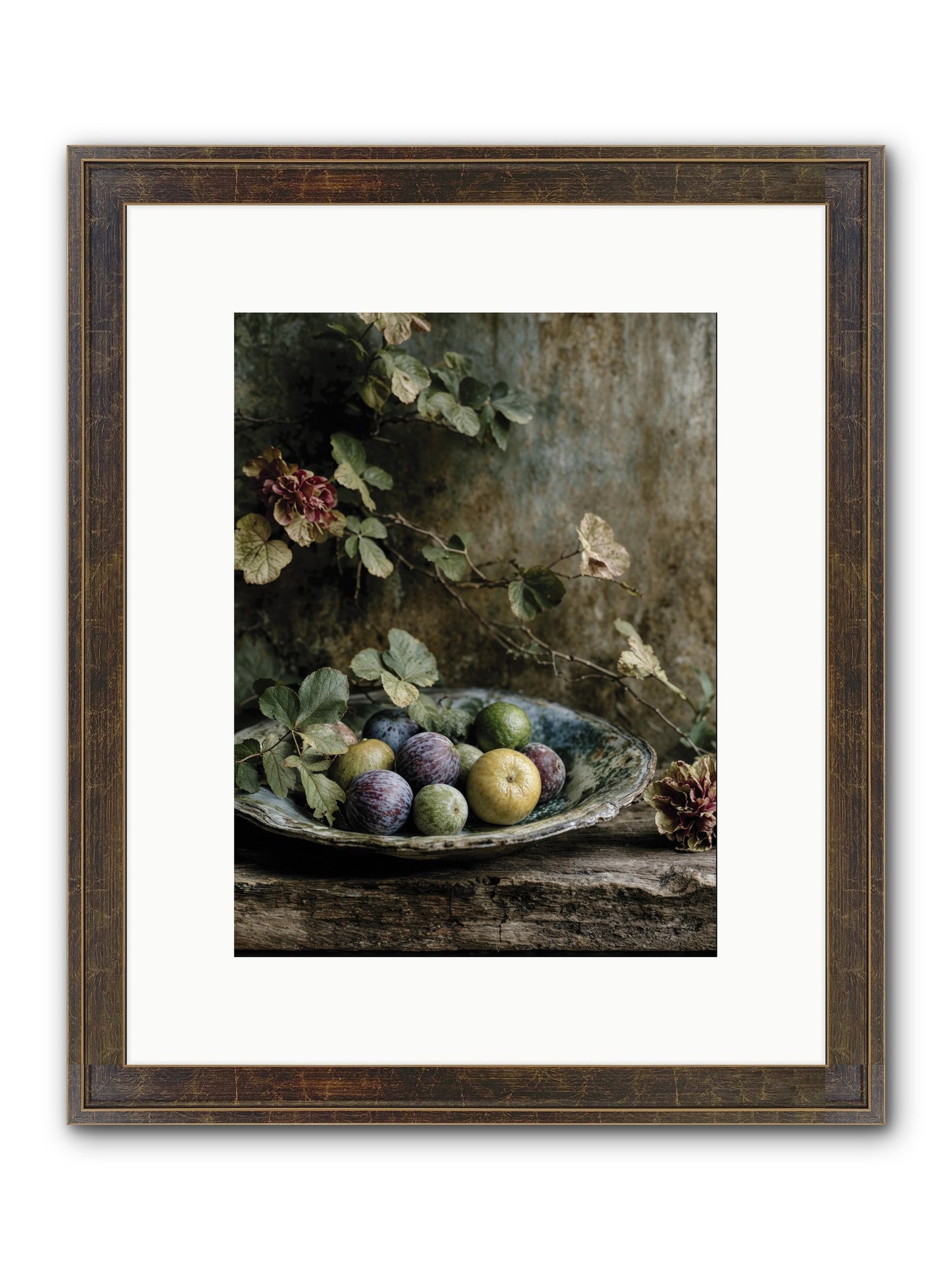 Luminous Framed Print - Slimwoods Black/Gold 9x12
