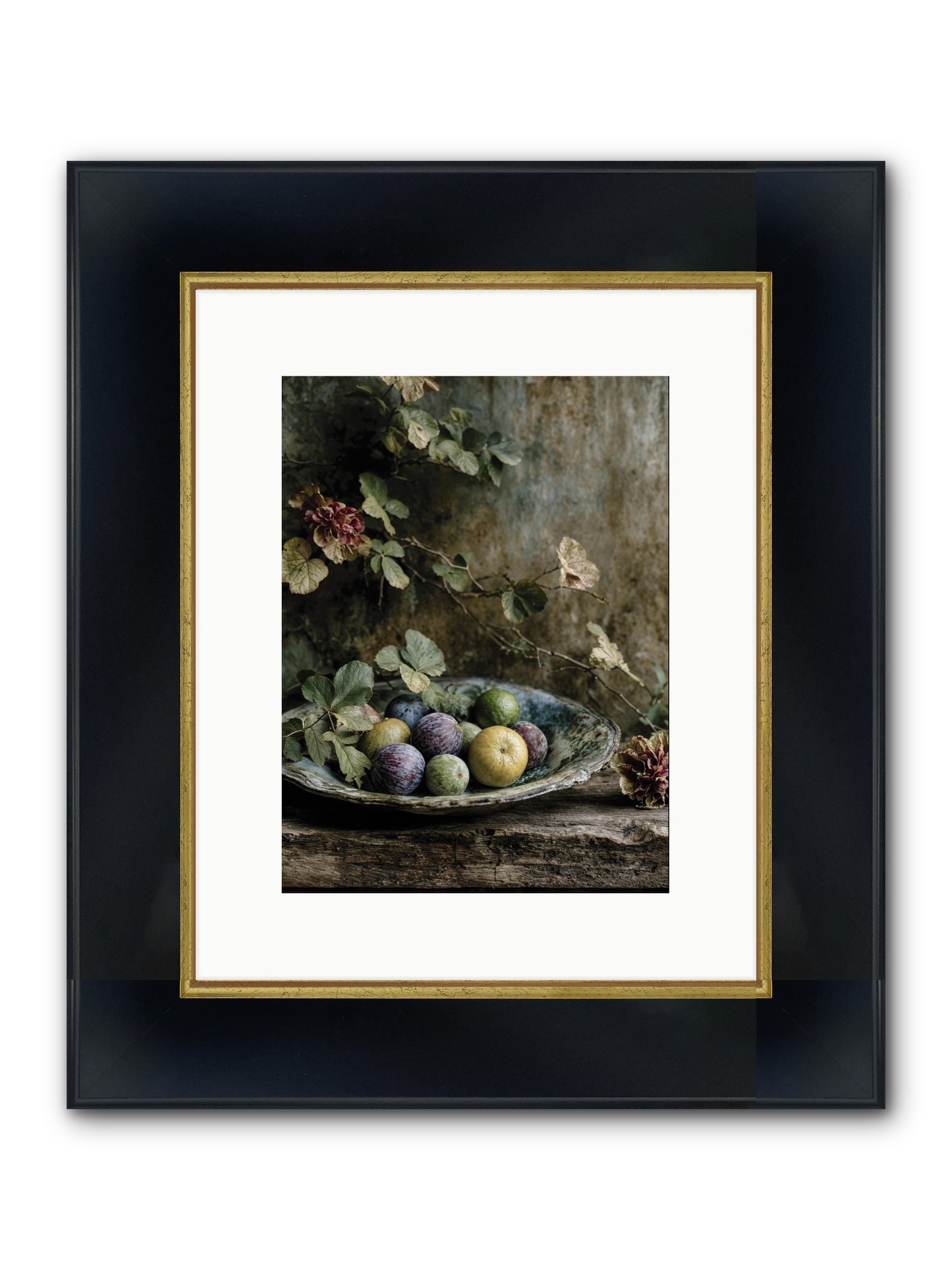 Luminous Framed Print - Wide Black w/Gold 9x12