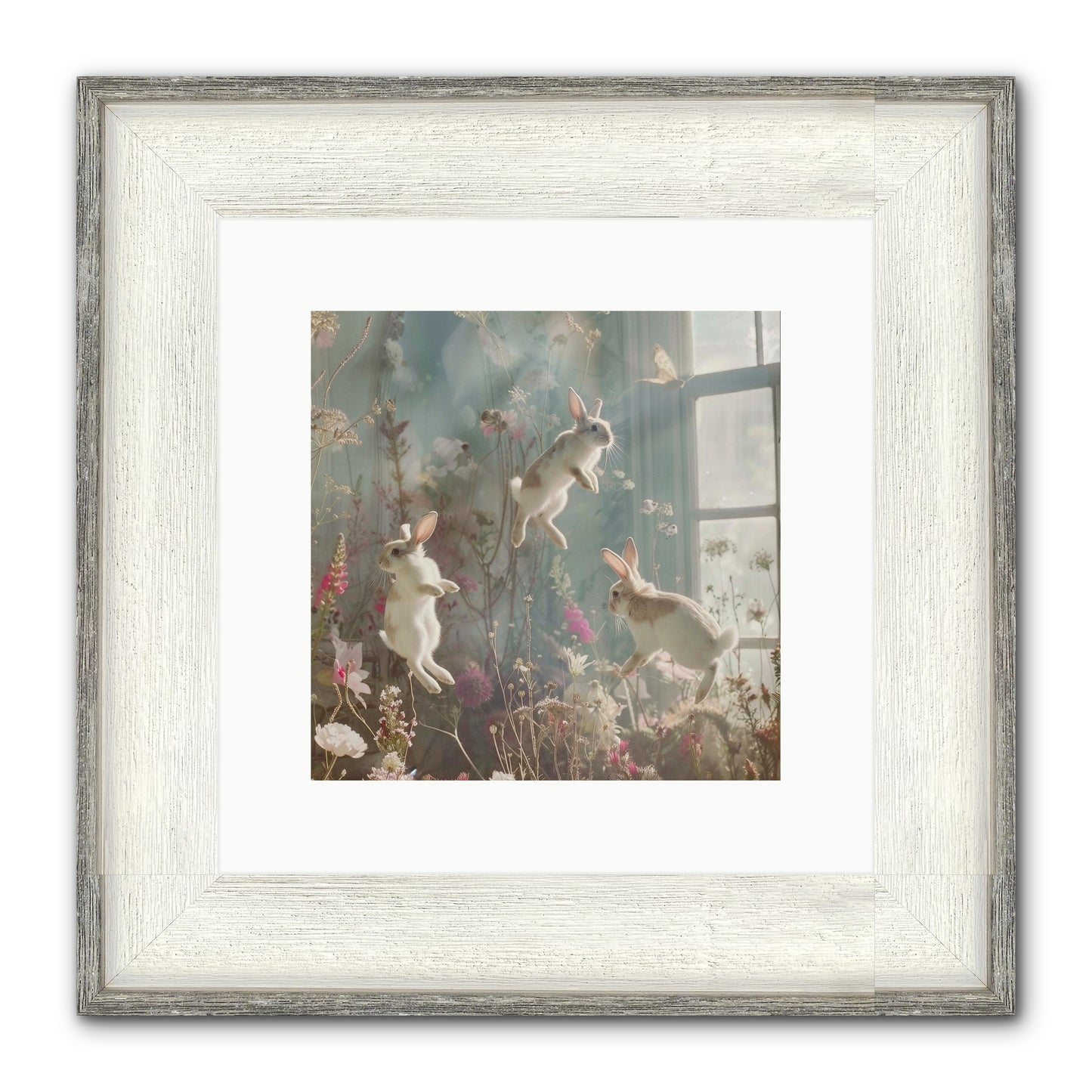 Luminous Glee Framed Print - Driftwood White 10x10