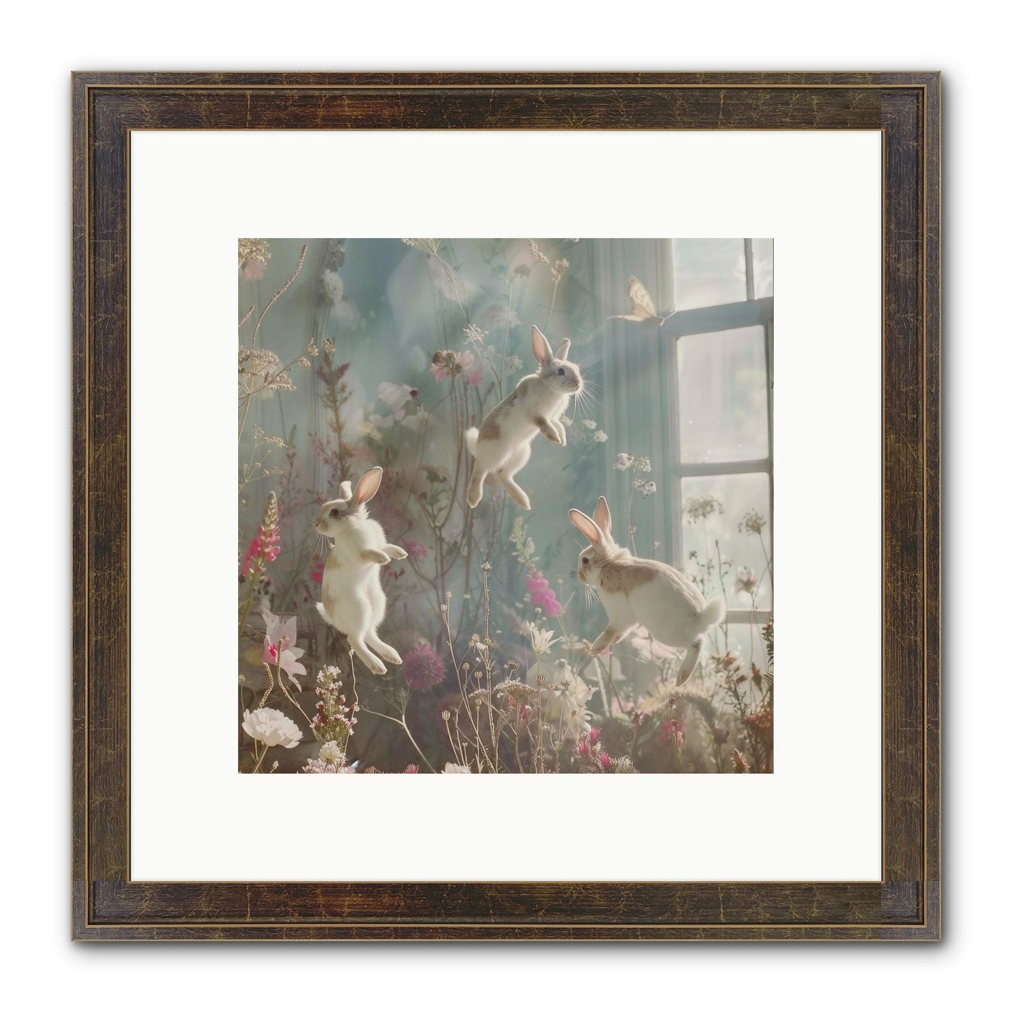 Luminous Glee Framed Print - Slimwoods Black/Gold 10x10