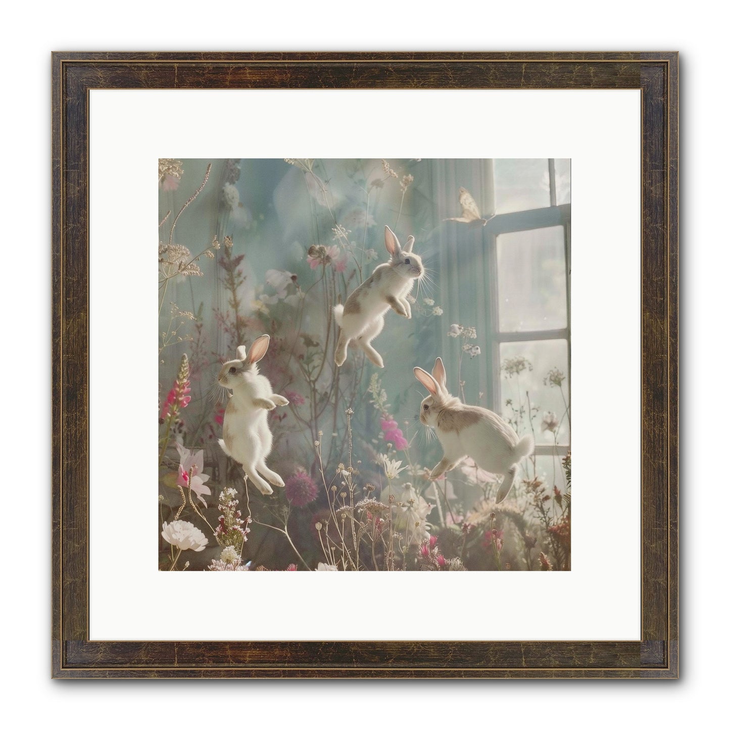 Luminous Glee Framed Print - Slimwoods Black/Gold 12x12