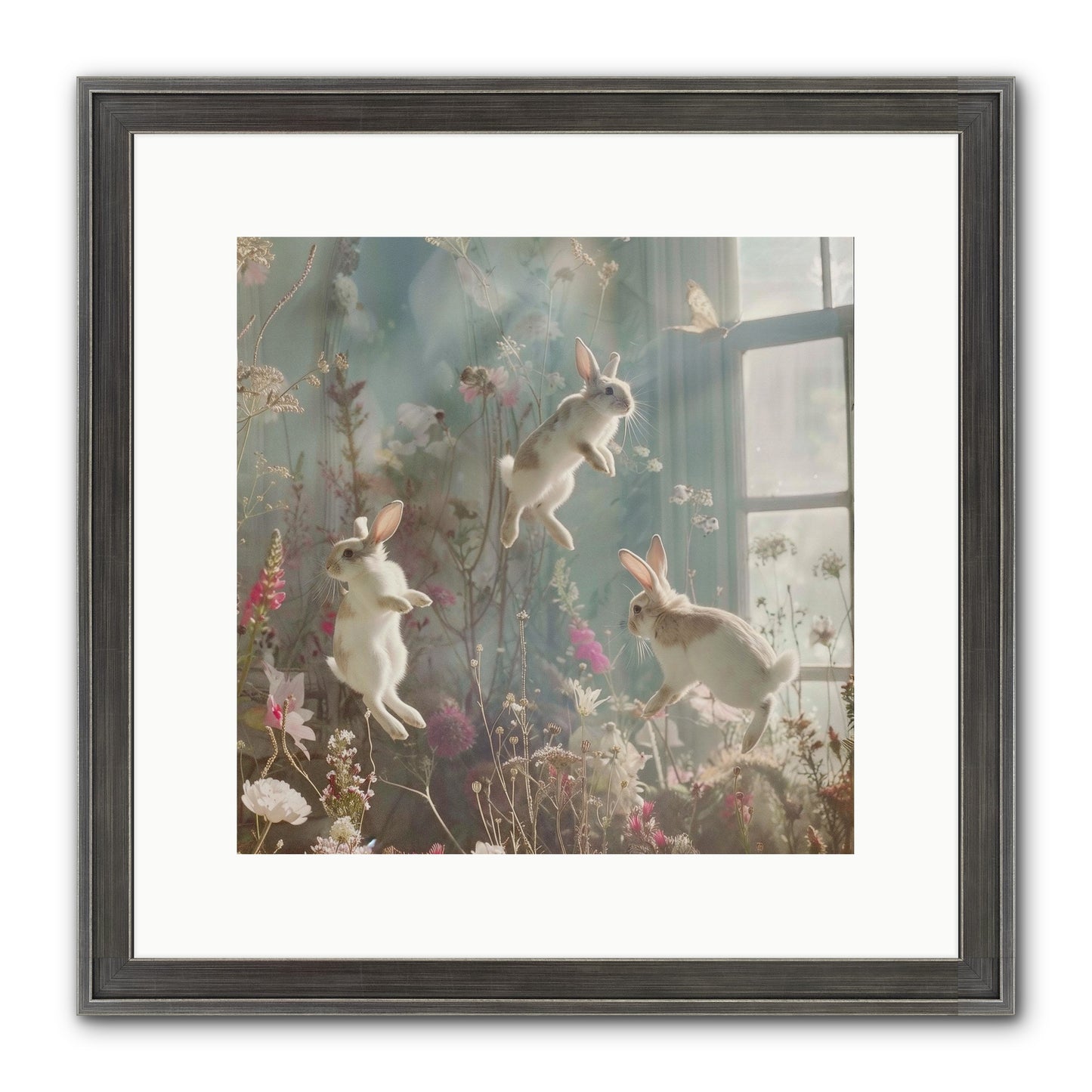 Luminous Glee Framed Print - Slimwoods Black/Silver 12x12