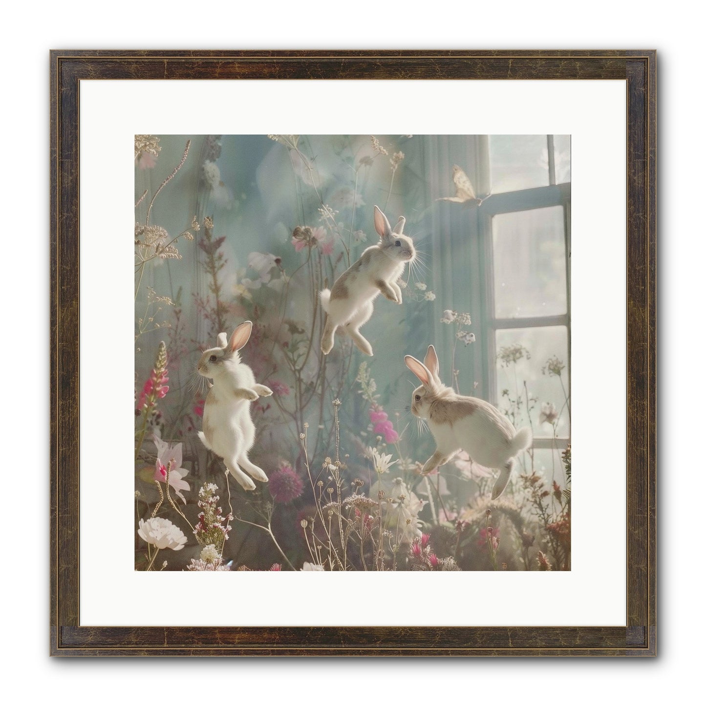Luminous Glee Framed Print - Slimwoods Black/Gold 16x16