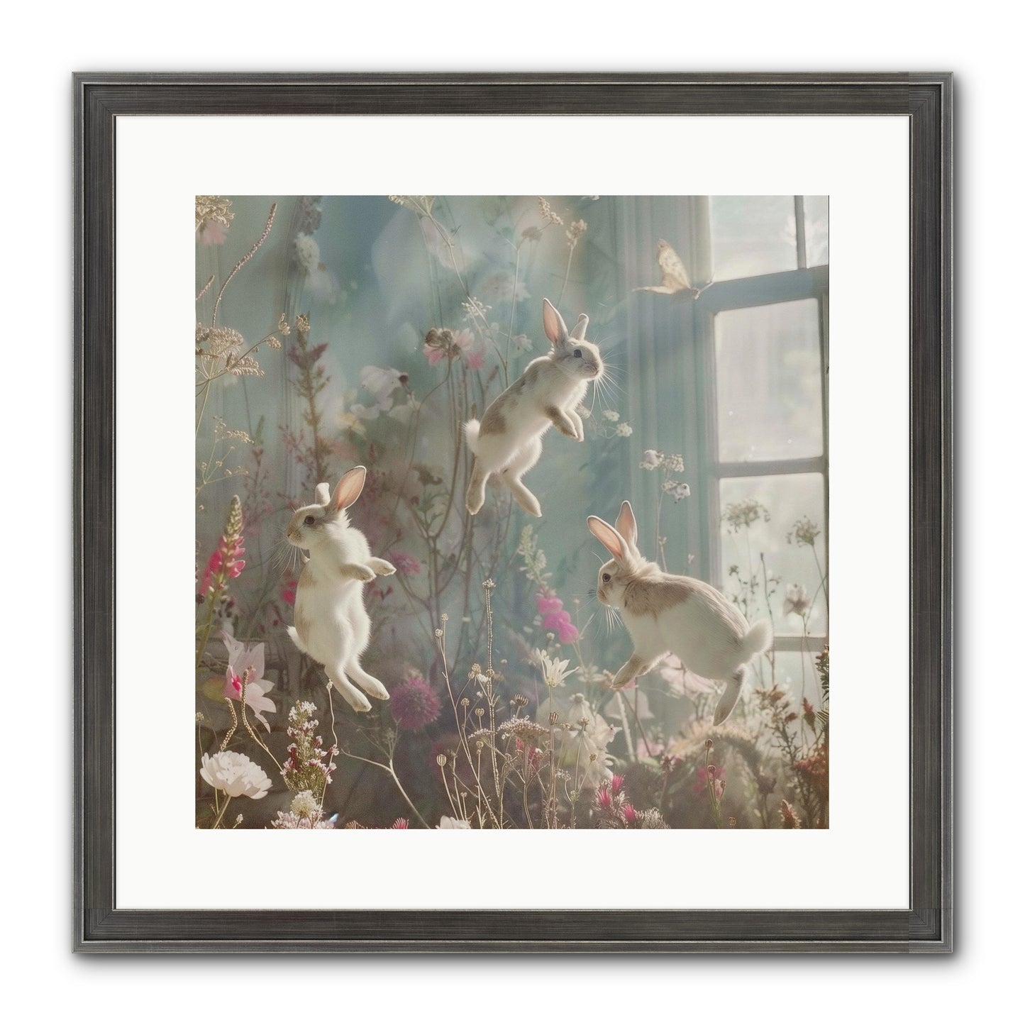 Luminous Glee Framed Print - Slimwoods Black/Silver 16x16