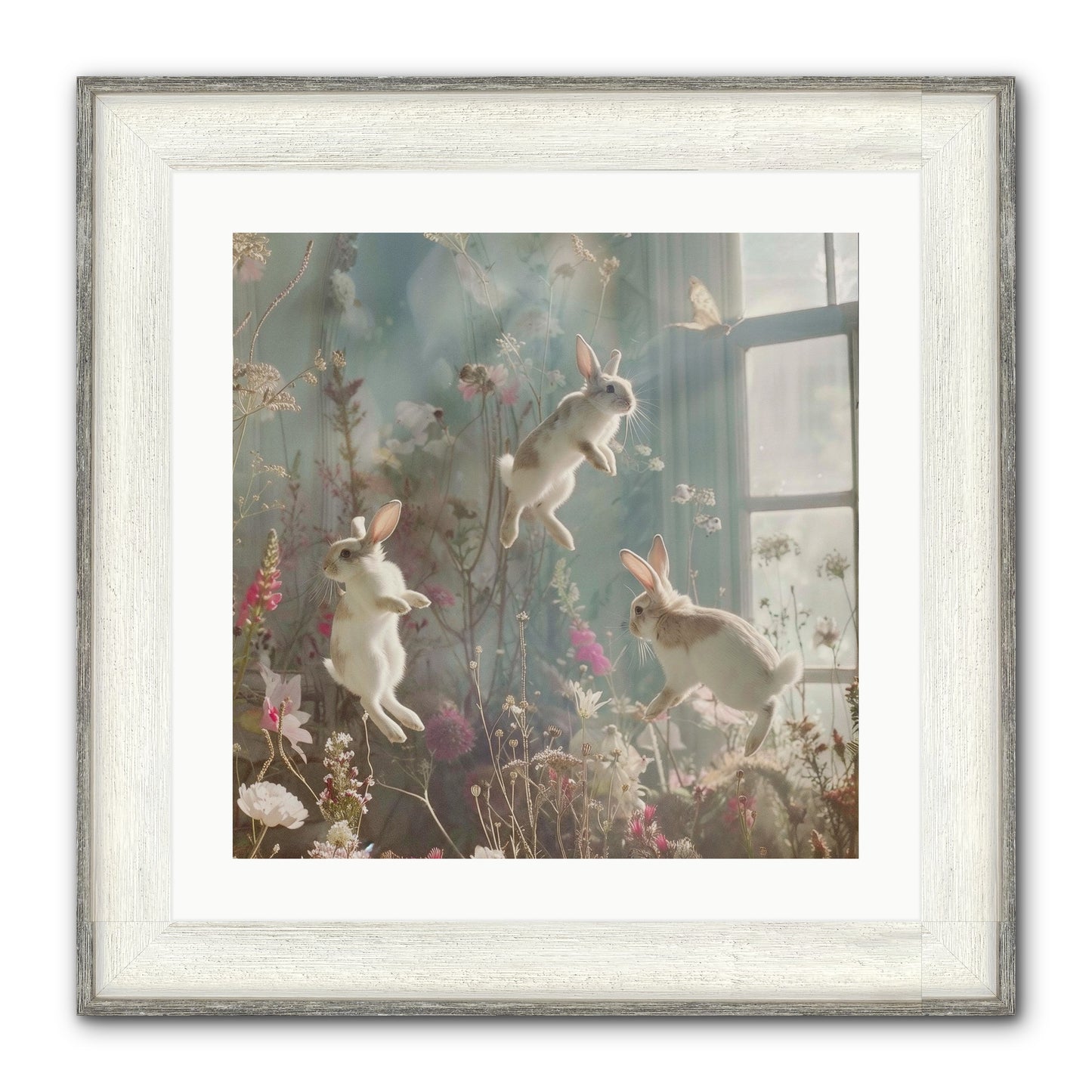 Luminous Glee Framed Print - Driftwood White 20x20