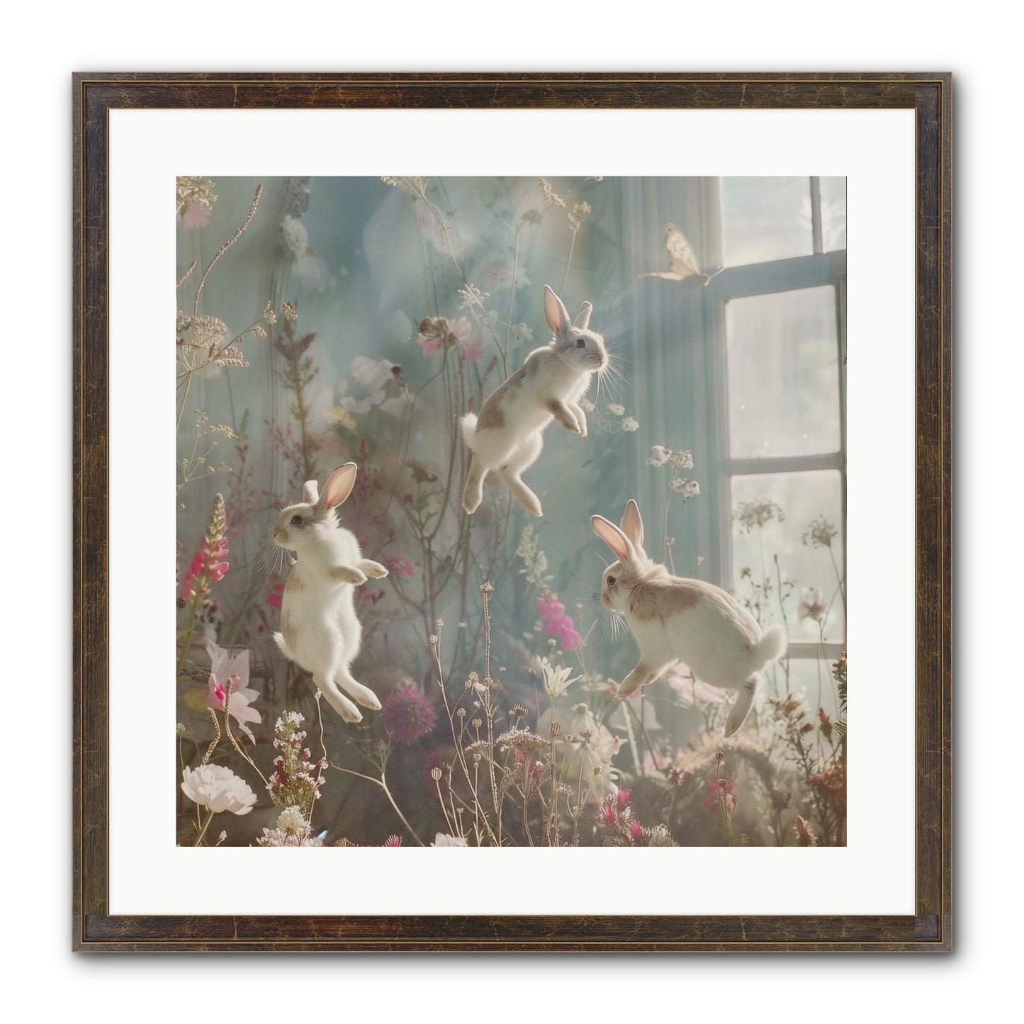 Luminous Glee Framed Print - Slimwoods Black/Gold 20x20