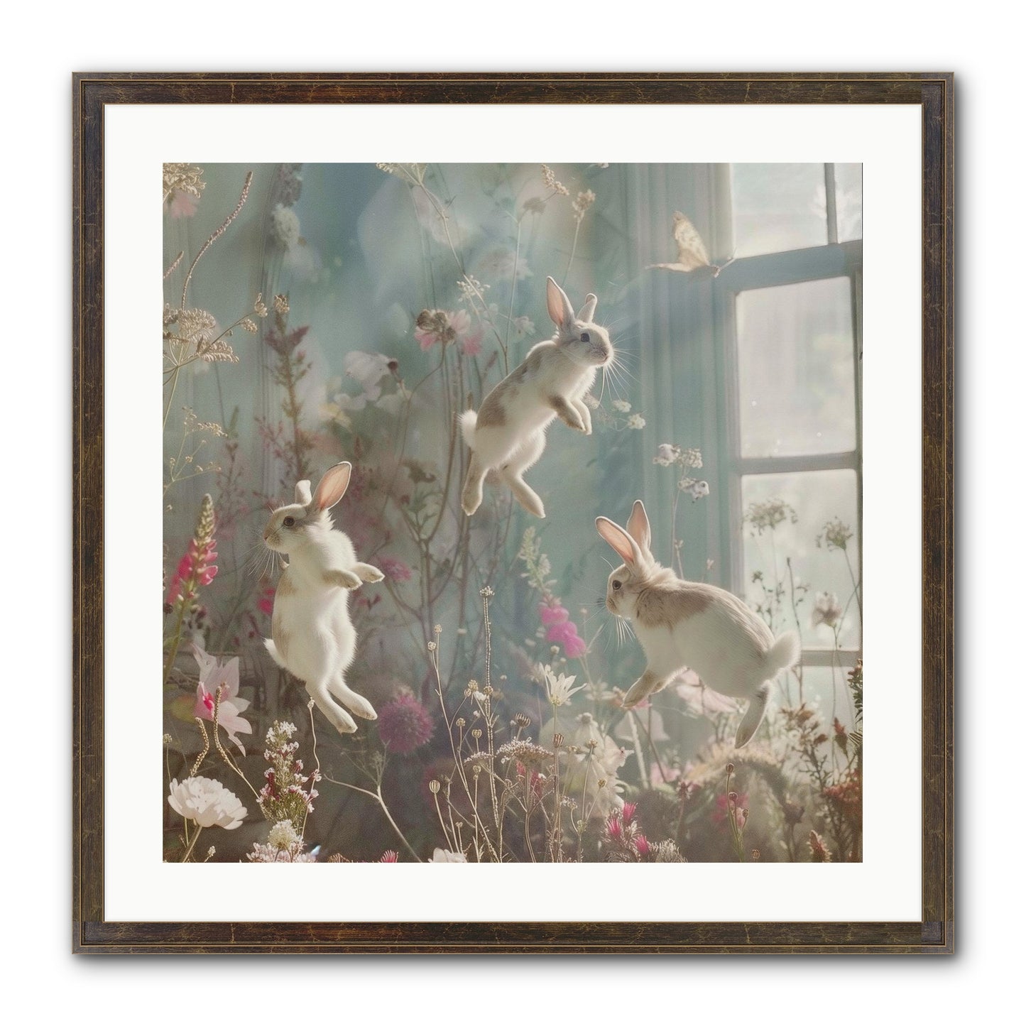Luminous Glee Framed Print - Slimwoods Black/Gold 24x24