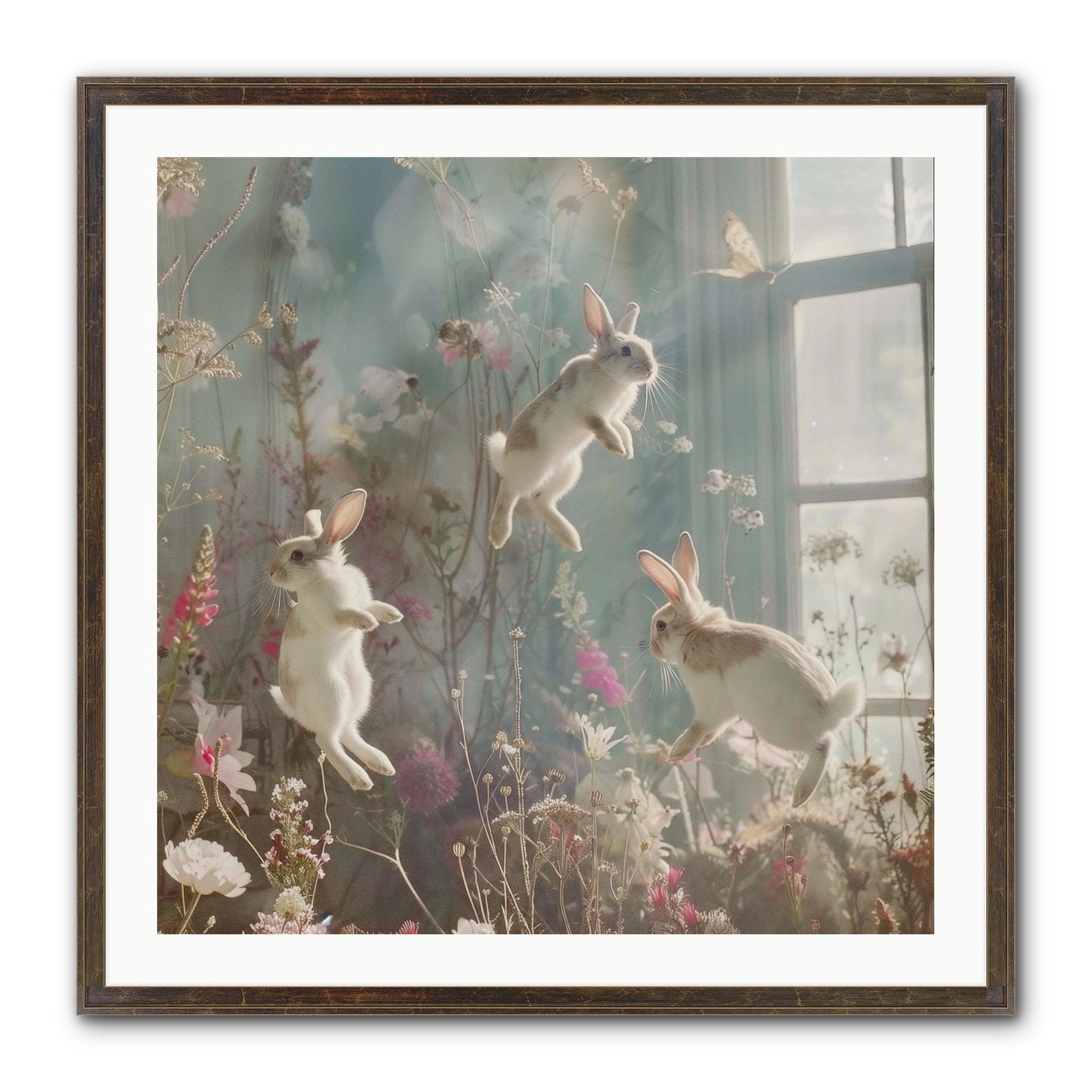 Luminous Glee Framed Print - Slimwoods Black/Gold 30x30