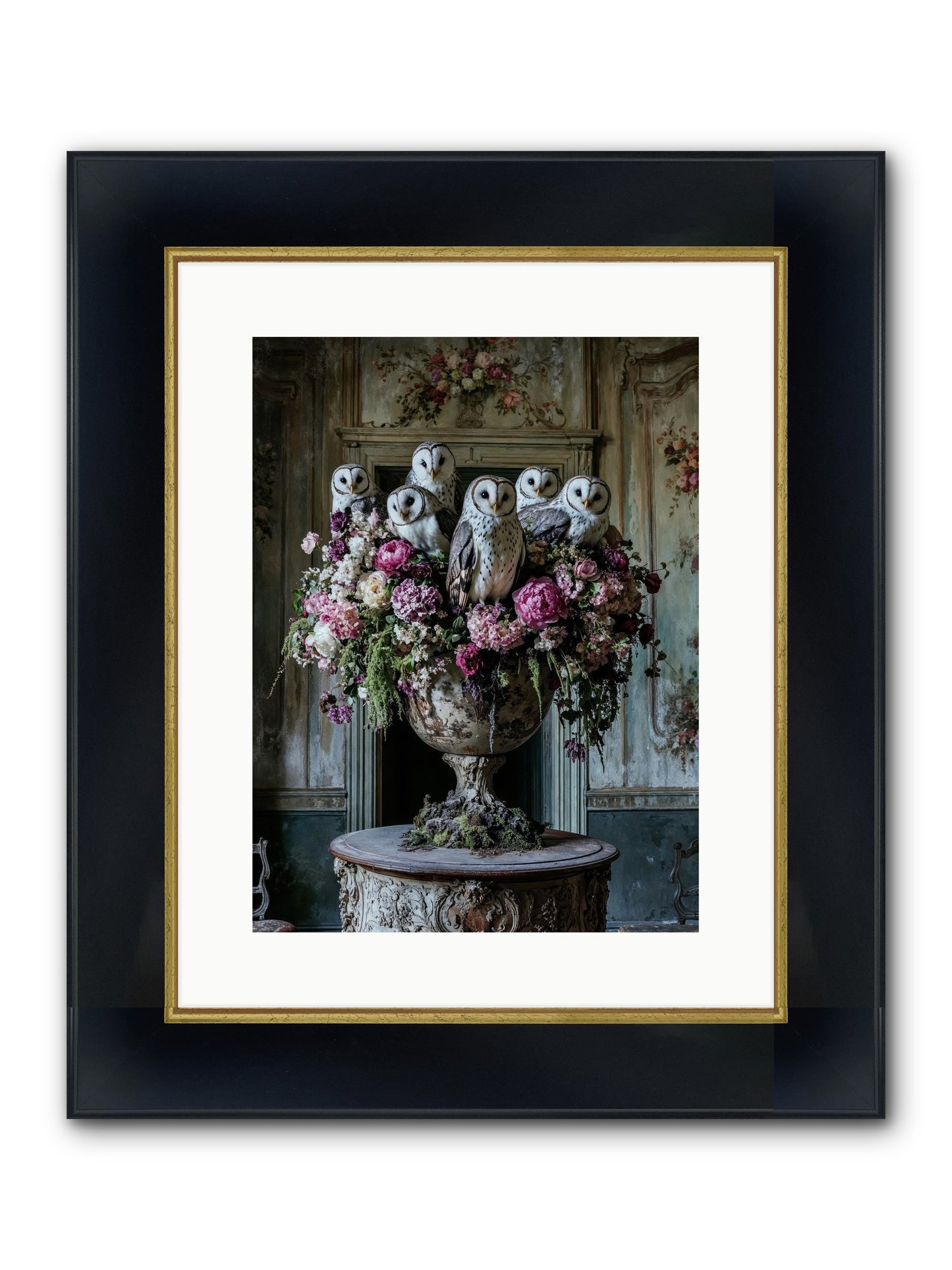 Luminous Pause Framed Print - Wide Black w/Gold 12x16